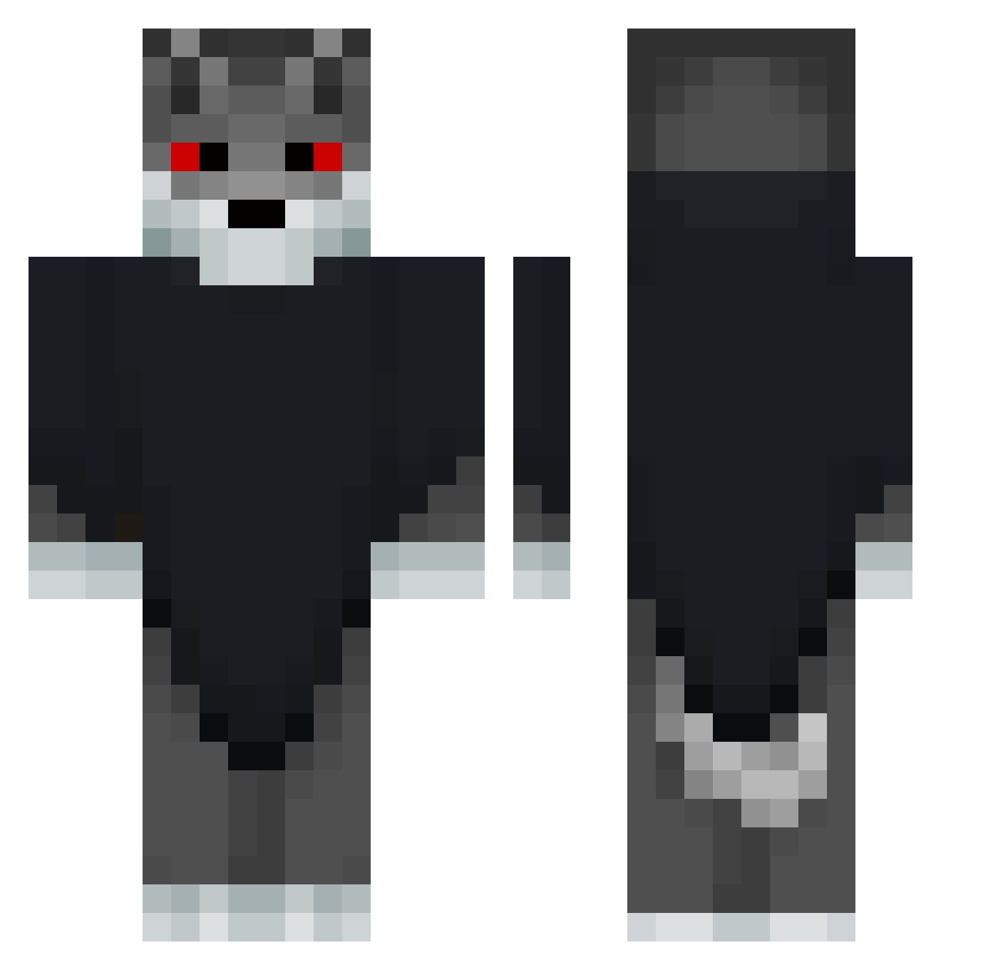 Sifario333 Minecraft skin, front and back view