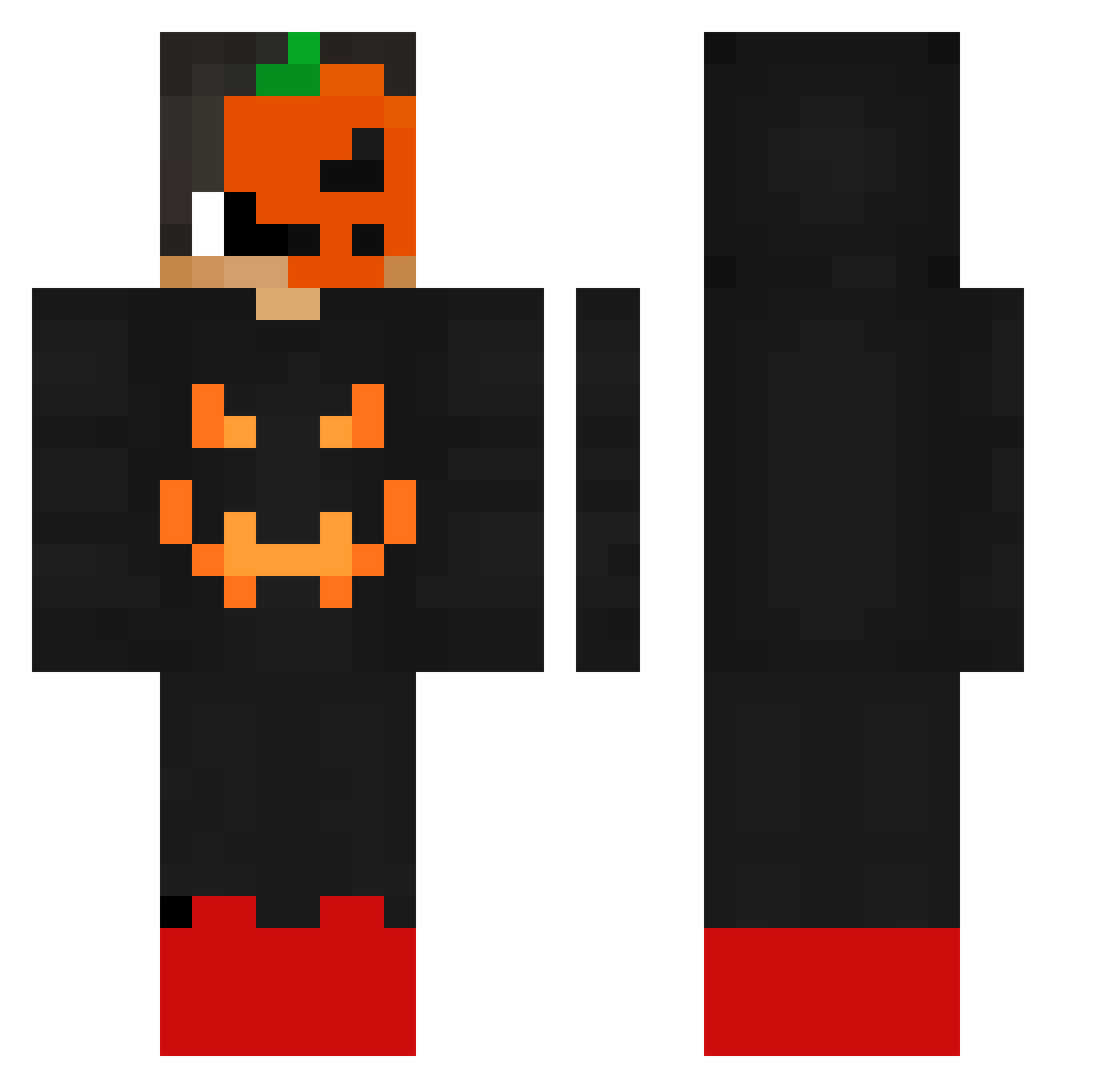 ConnorSkye Minecraft skin, front and back view