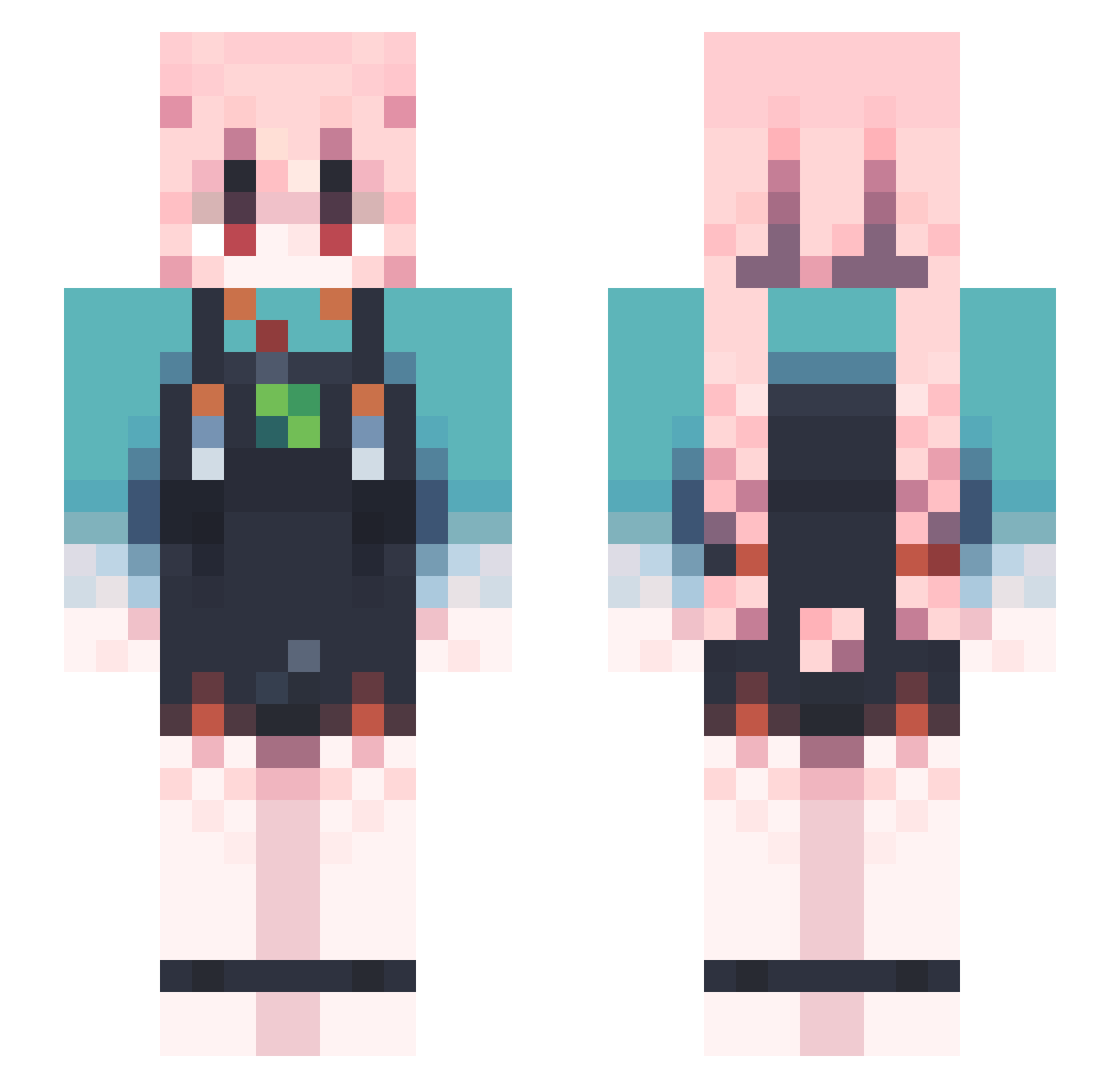 Super_Mushroom_ Minecraft skin, front and back view
