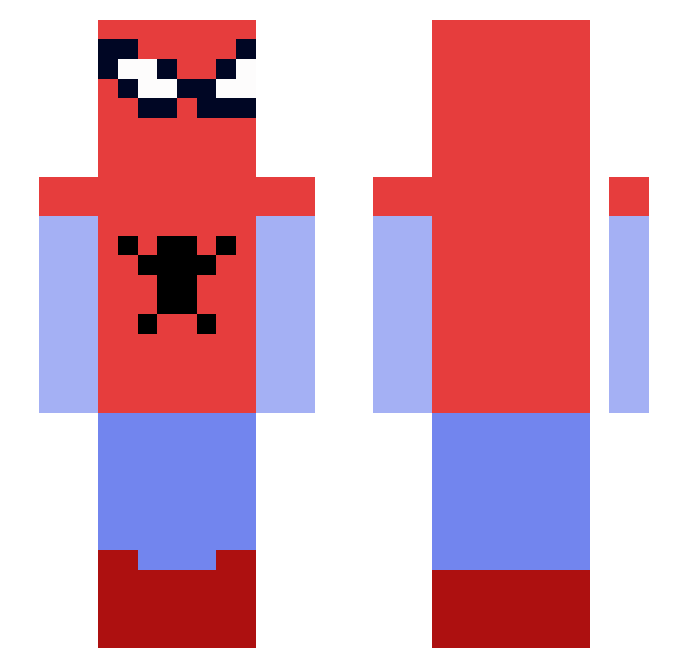 Podi_2k22_ Minecraft skin, front and back view