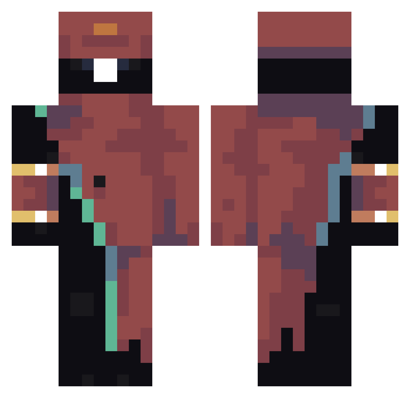 xenoslayer92 Minecraft skin, front and back view