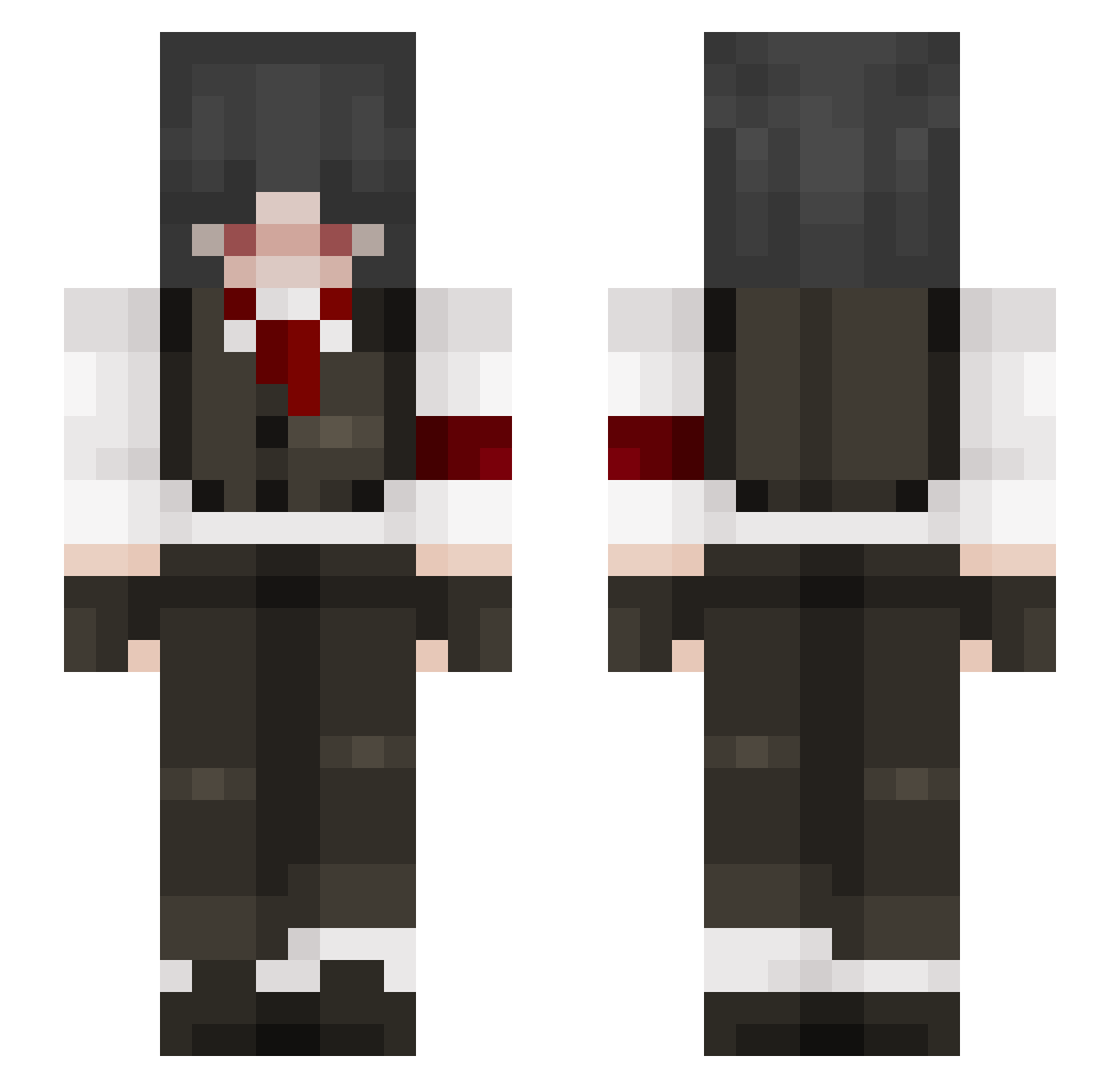 YourTypicalMJ Minecraft skin, front and back view