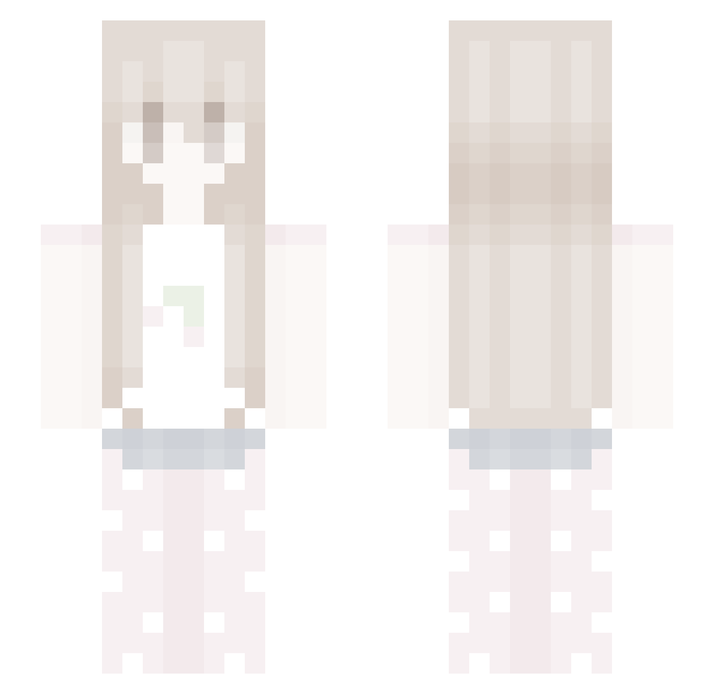 Minchiloi Minecraft skin, front and back view