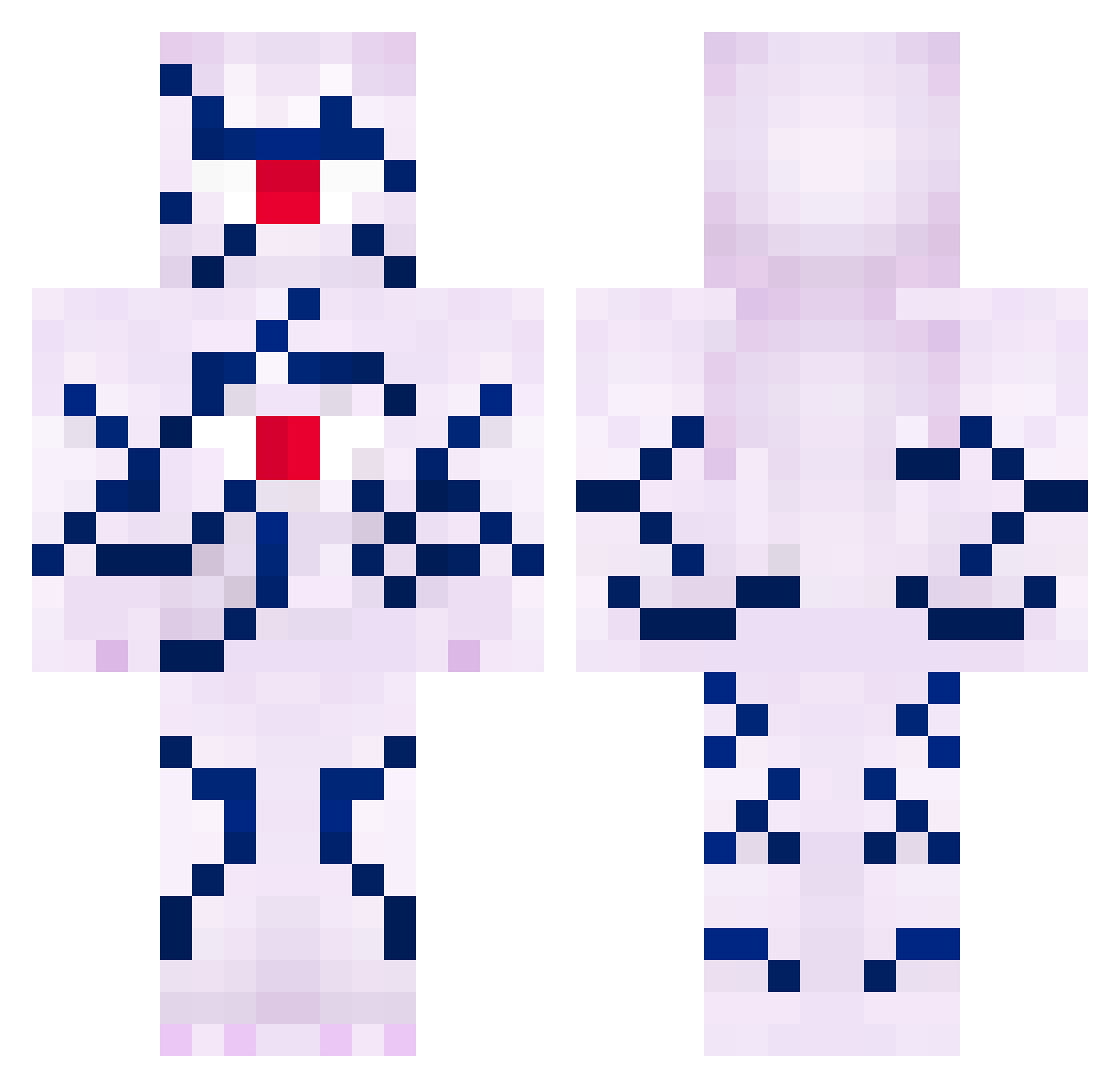 Vaason Minecraft skin, front and back view
