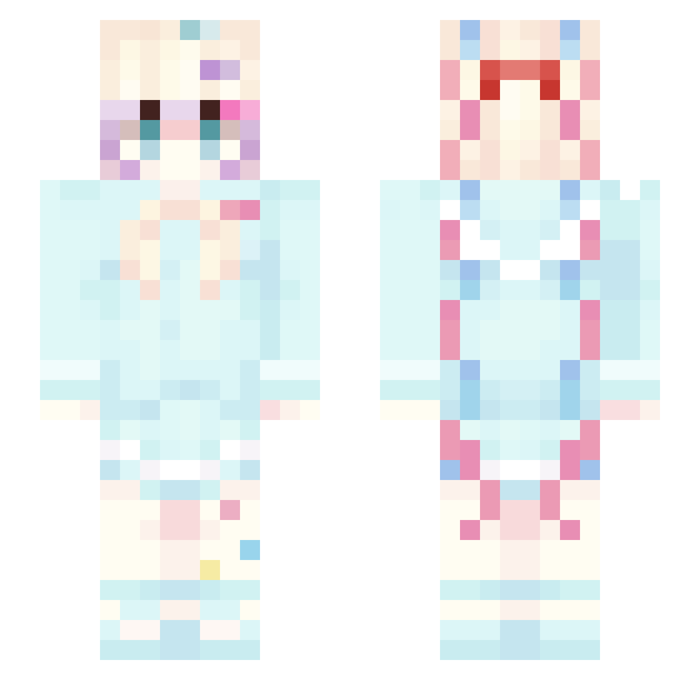 tm09 Minecraft skin, front and back view