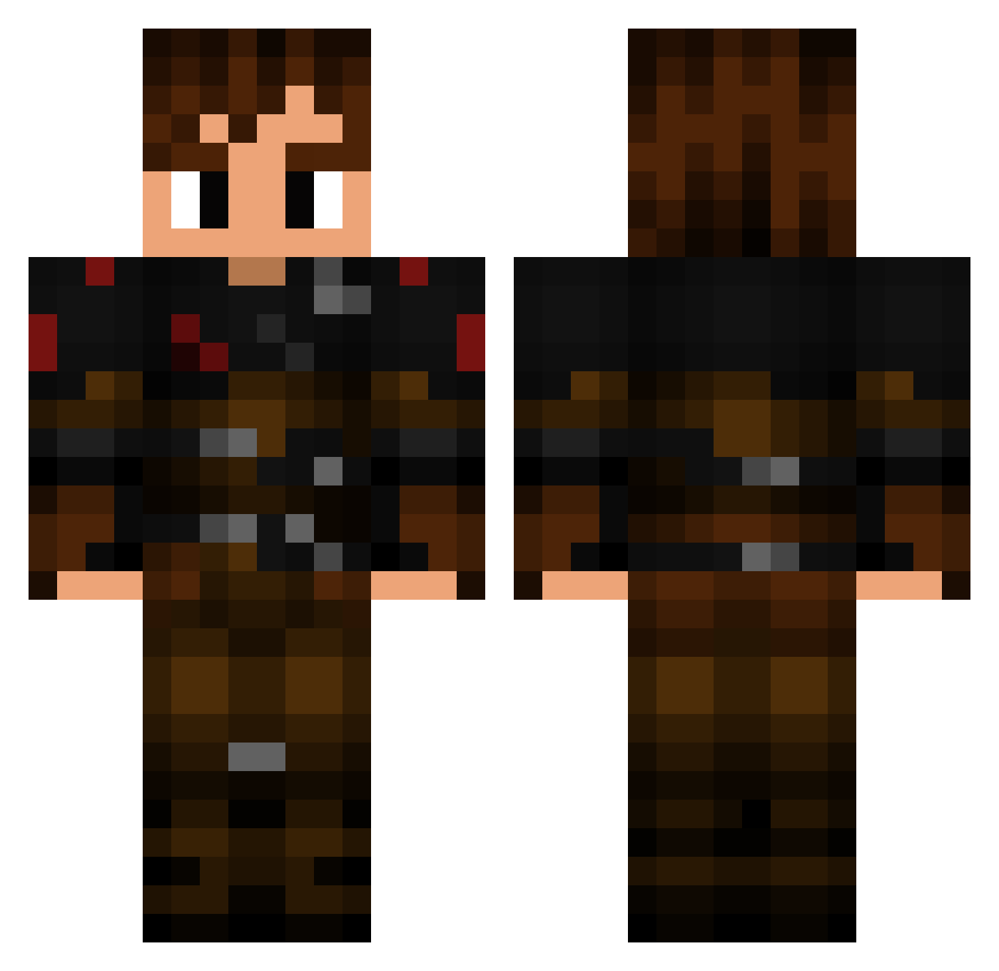 LeonHAHAHA Minecraft skin, front and back view