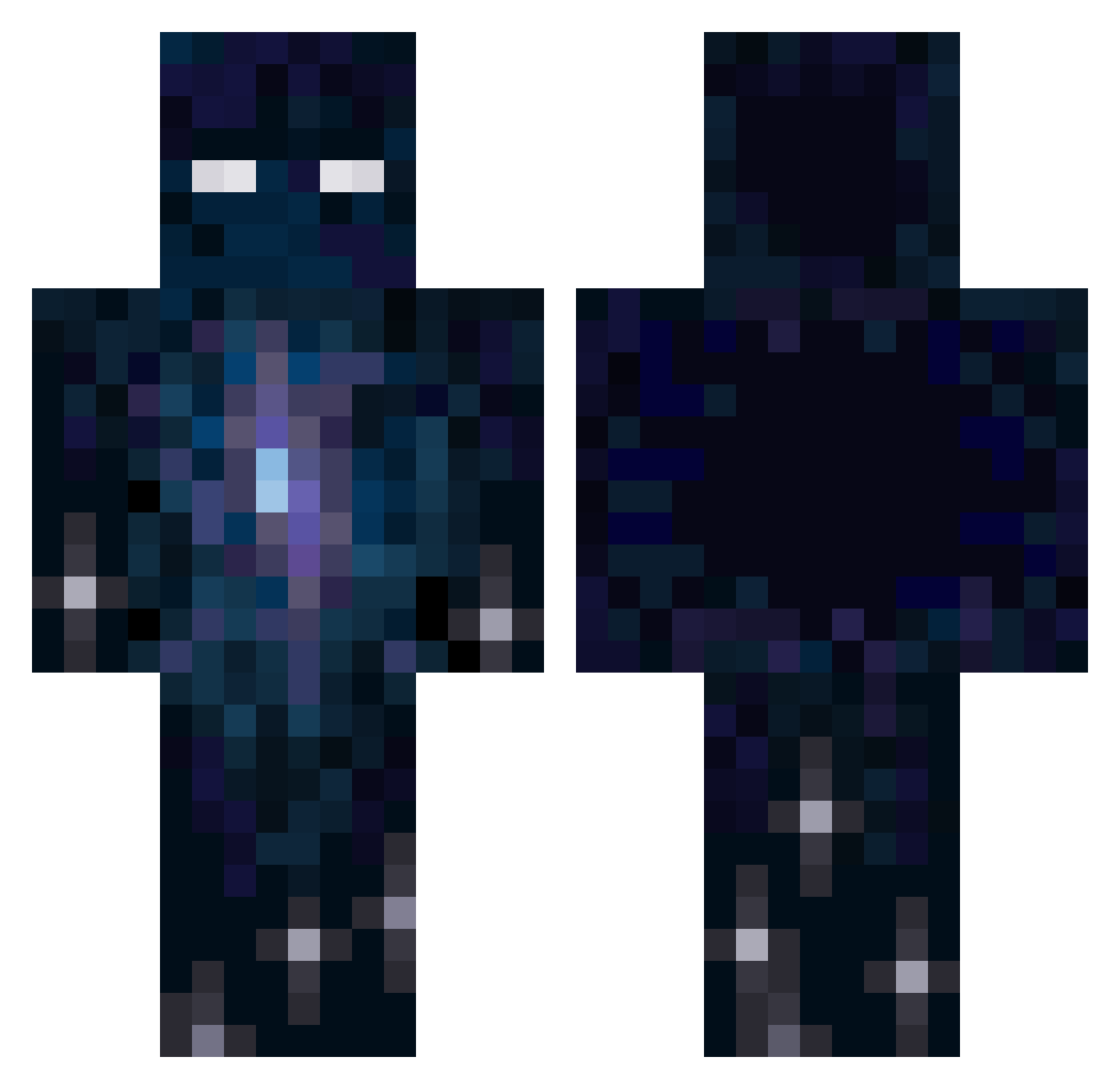 CosmicVeil2243 Minecraft skin, front and back view