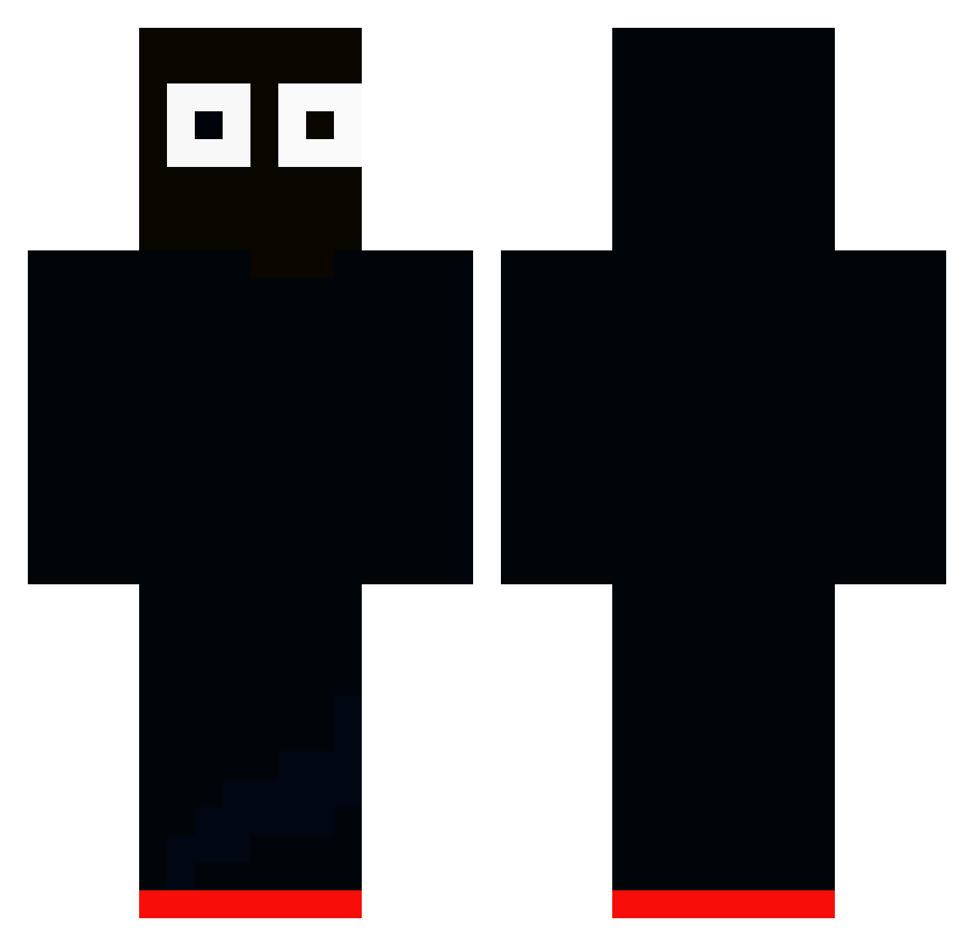 Tozqa Minecraft skin, front and back view