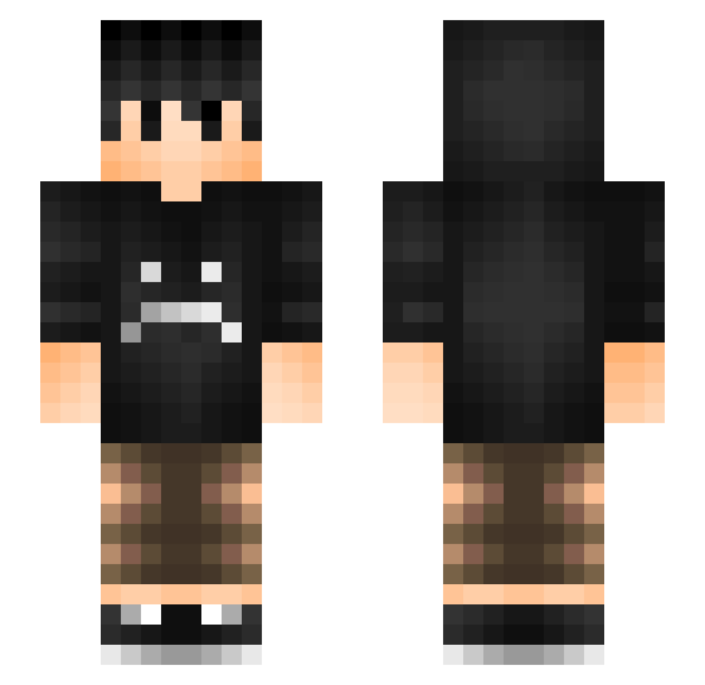 Flyvnix_ Minecraft skin, front and back view