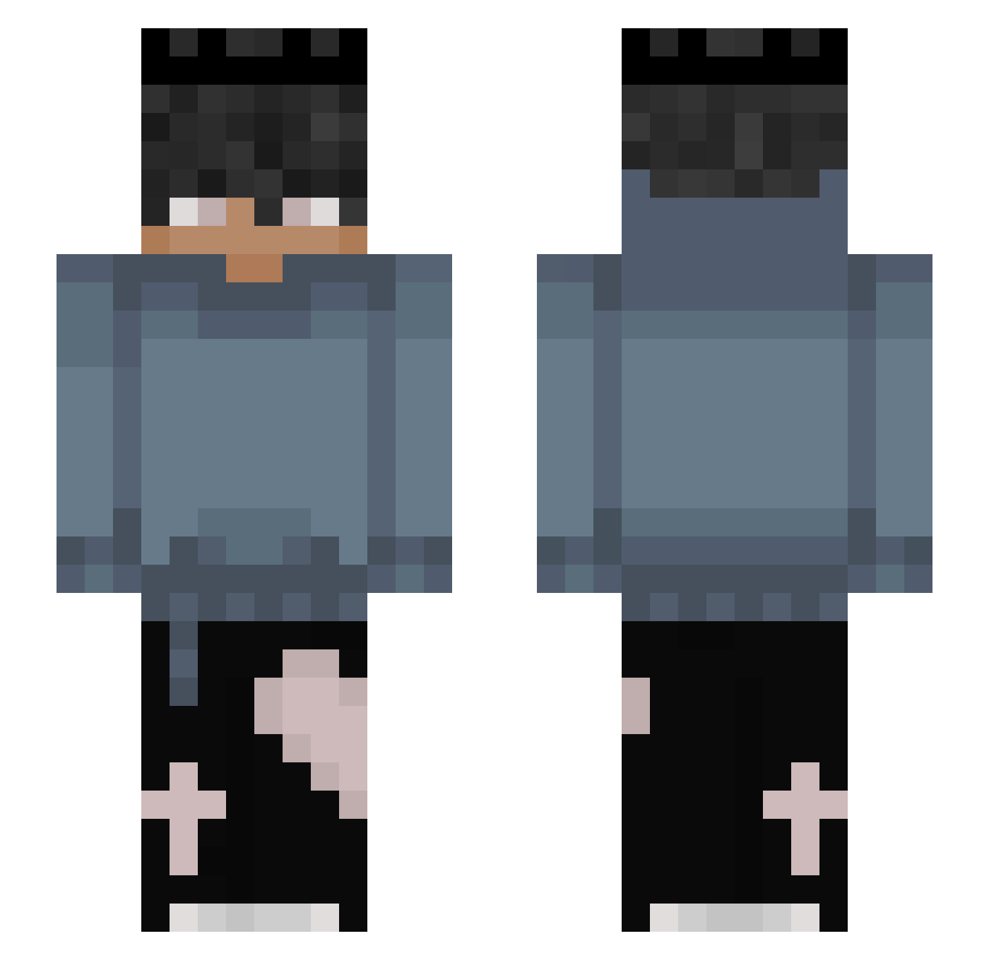 augzy_ Minecraft skin, front and back view