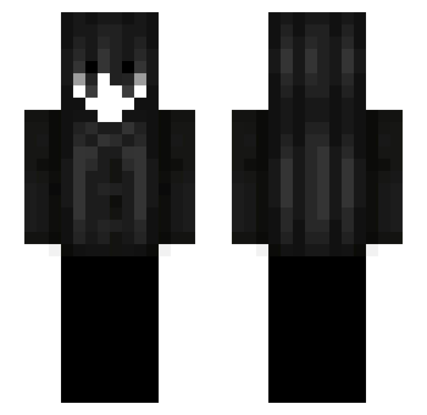 letaldie Minecraft skin, front and back view