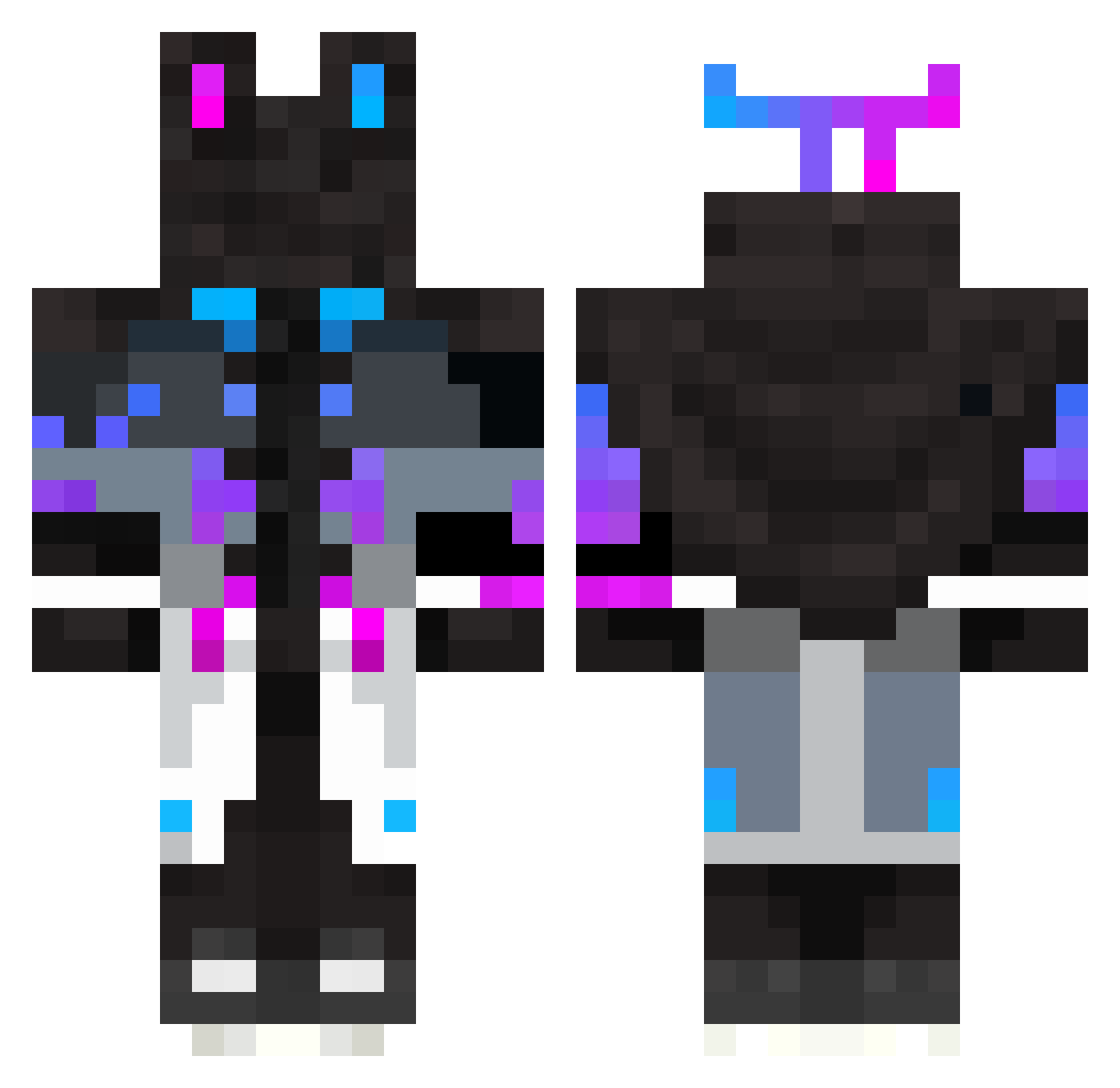 YuutoS0912 Minecraft skin, front and back view