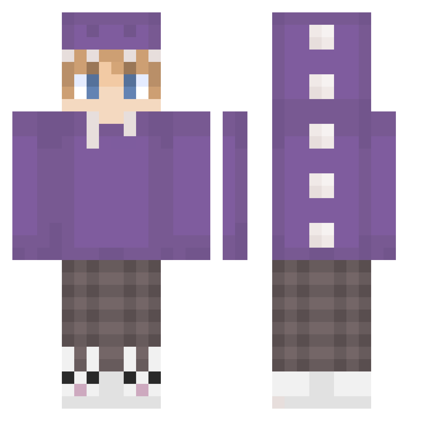 klapek_maczeta Minecraft skin, front and back view
