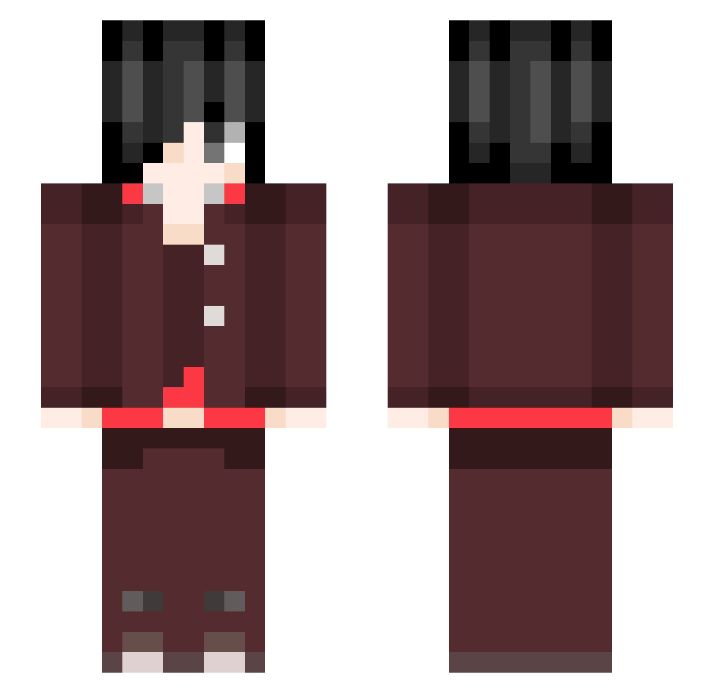 serethi Minecraft skin, front and back view