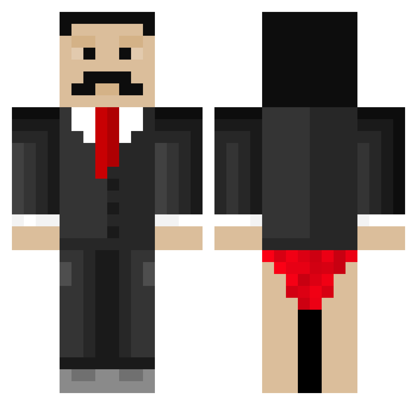 5t0ny Minecraft skin, front and back view