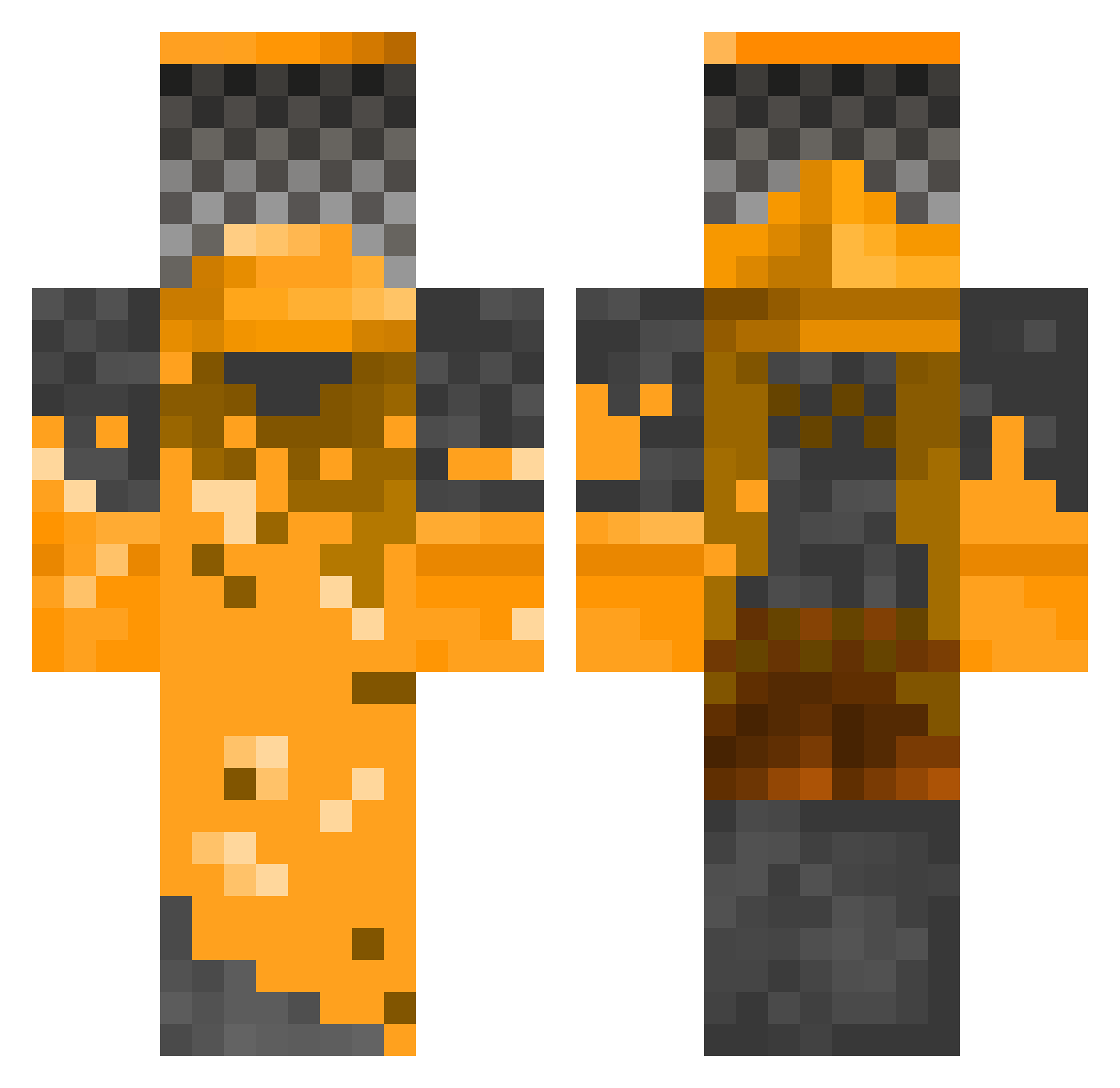 TheHoneyMan1 Minecraft skin, front and back view