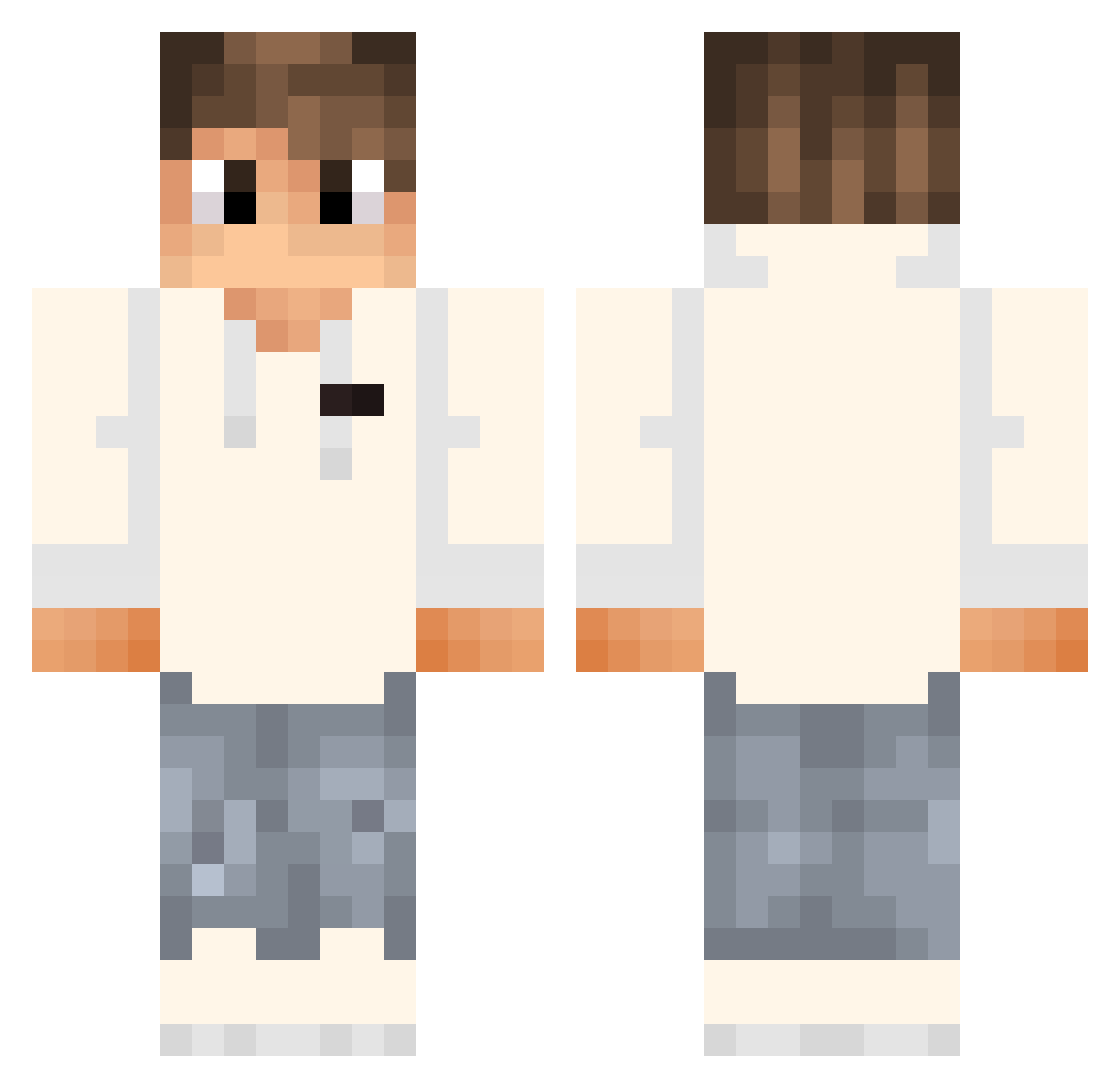 Seanyaylol Minecraft skin, front and back view