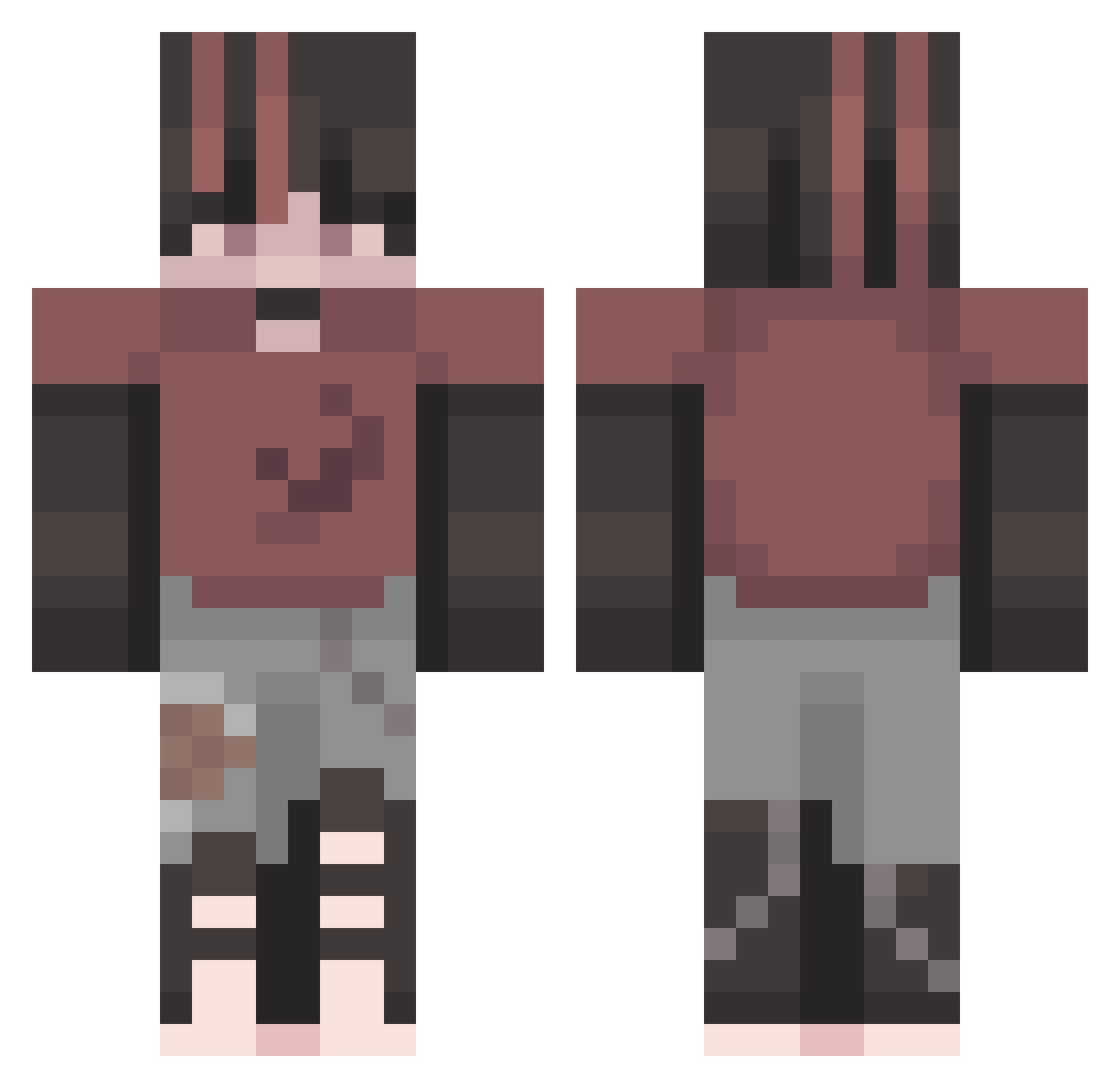 Still_Meh Minecraft skin, front and back view