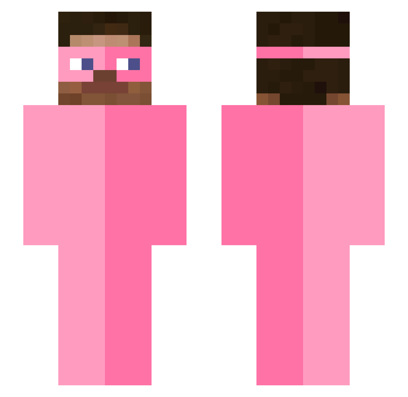 Rzapson Minecraft skin, front and back view
