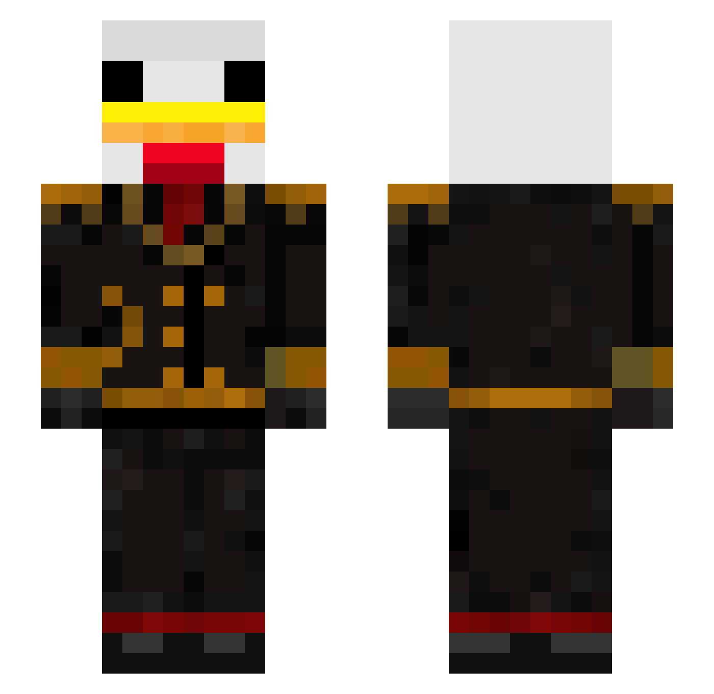 scarybilly Minecraft skin, front and back view