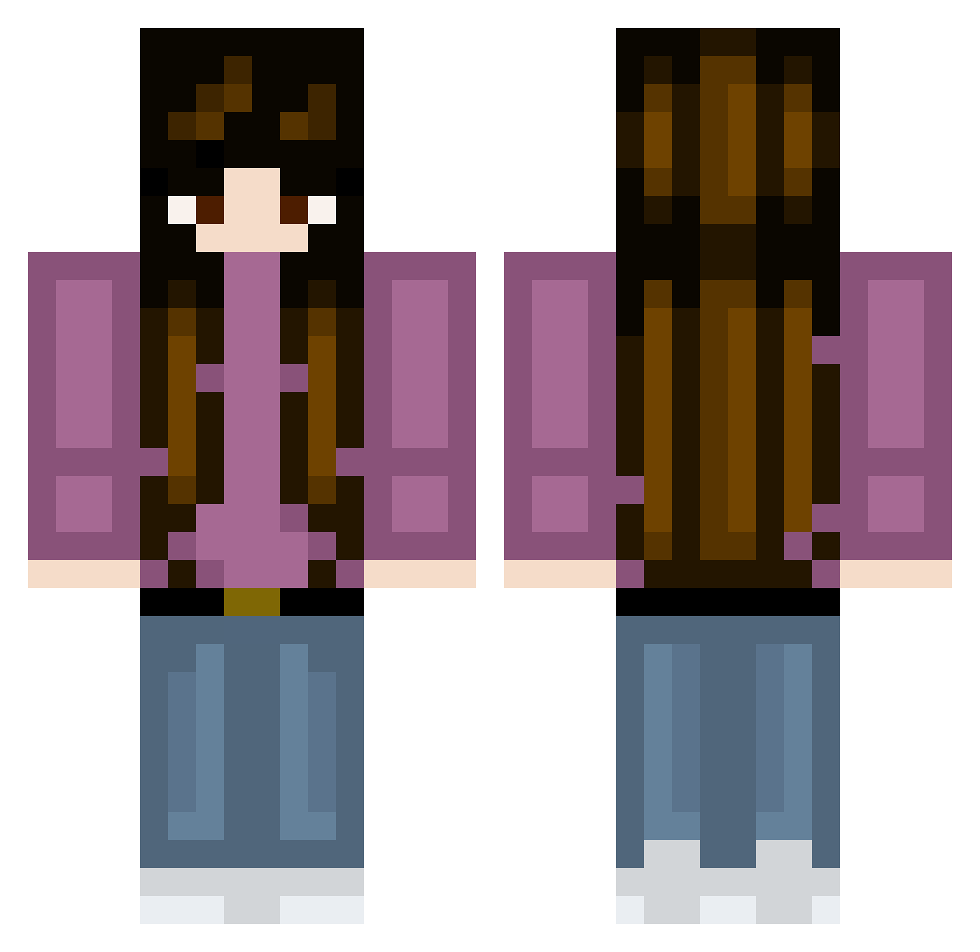 staliash Minecraft skin, front and back view