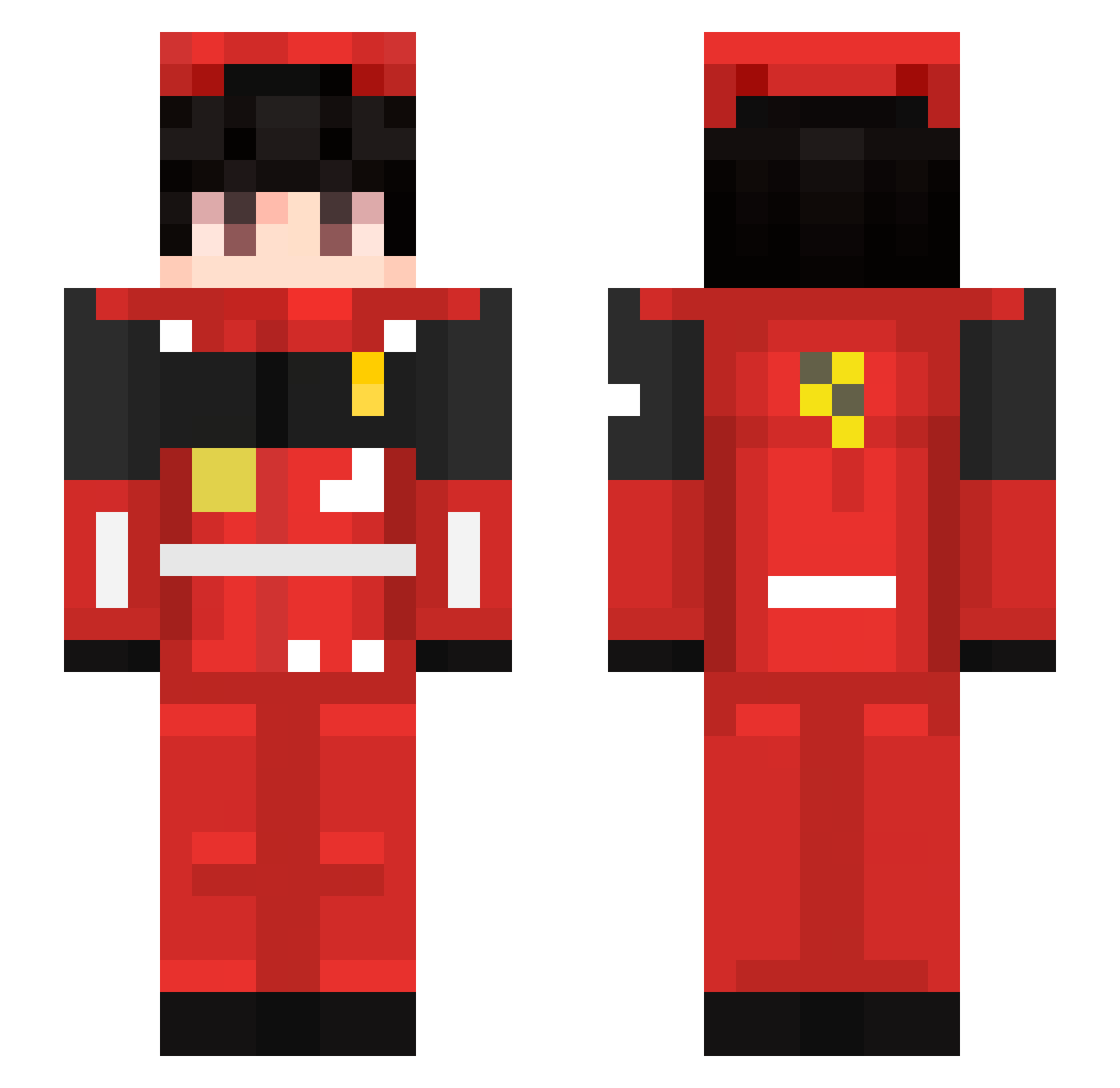 ErnexParacetamol Minecraft skin, front and back view