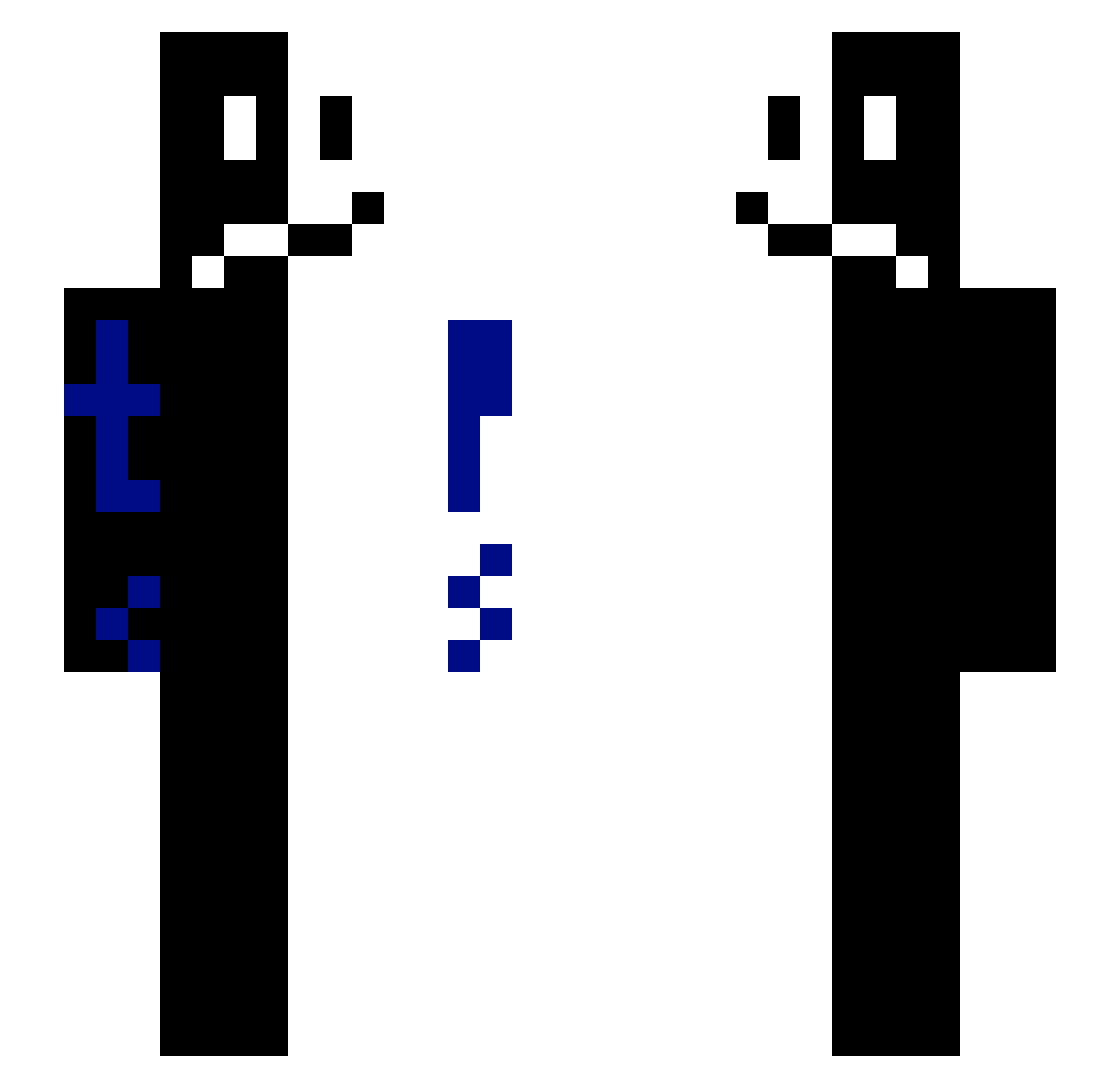 Teleport___ Minecraft skin, front and back view