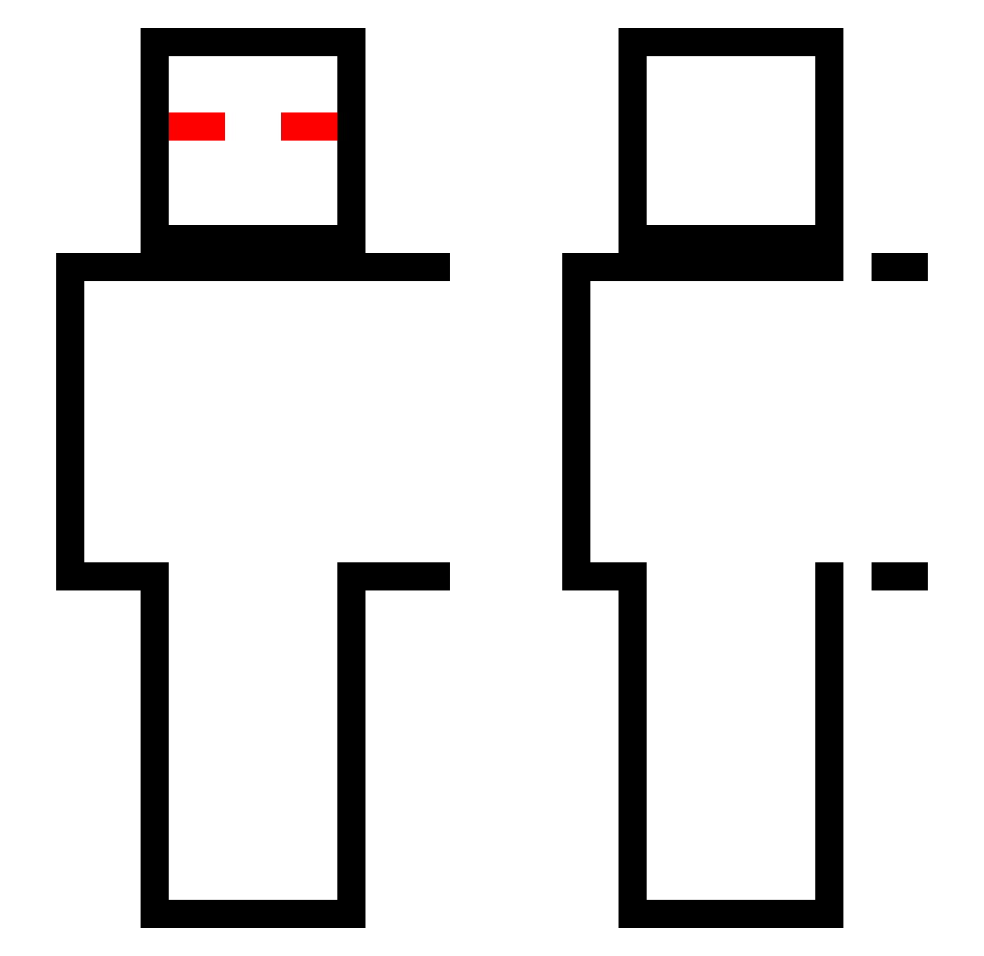 Wildir Minecraft skin, front and back view