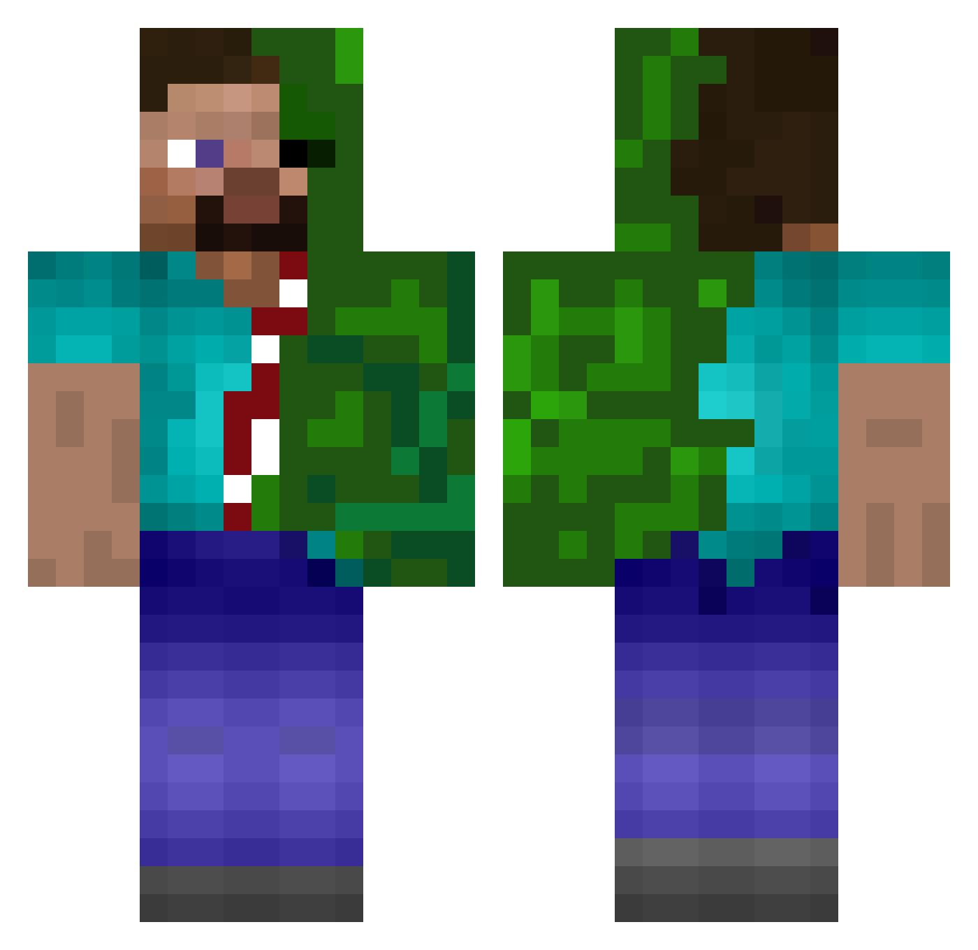 bludatroski Minecraft skin, front and back view