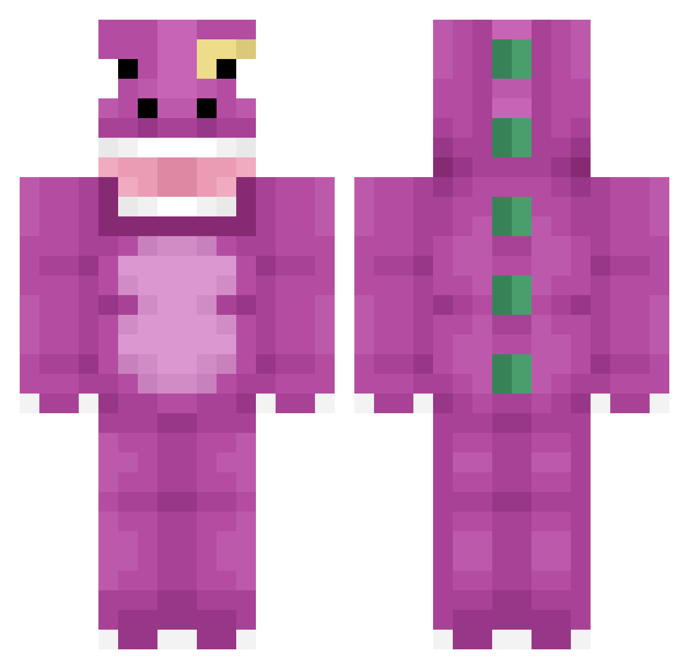 Mapper Minecraft skin, front and back view