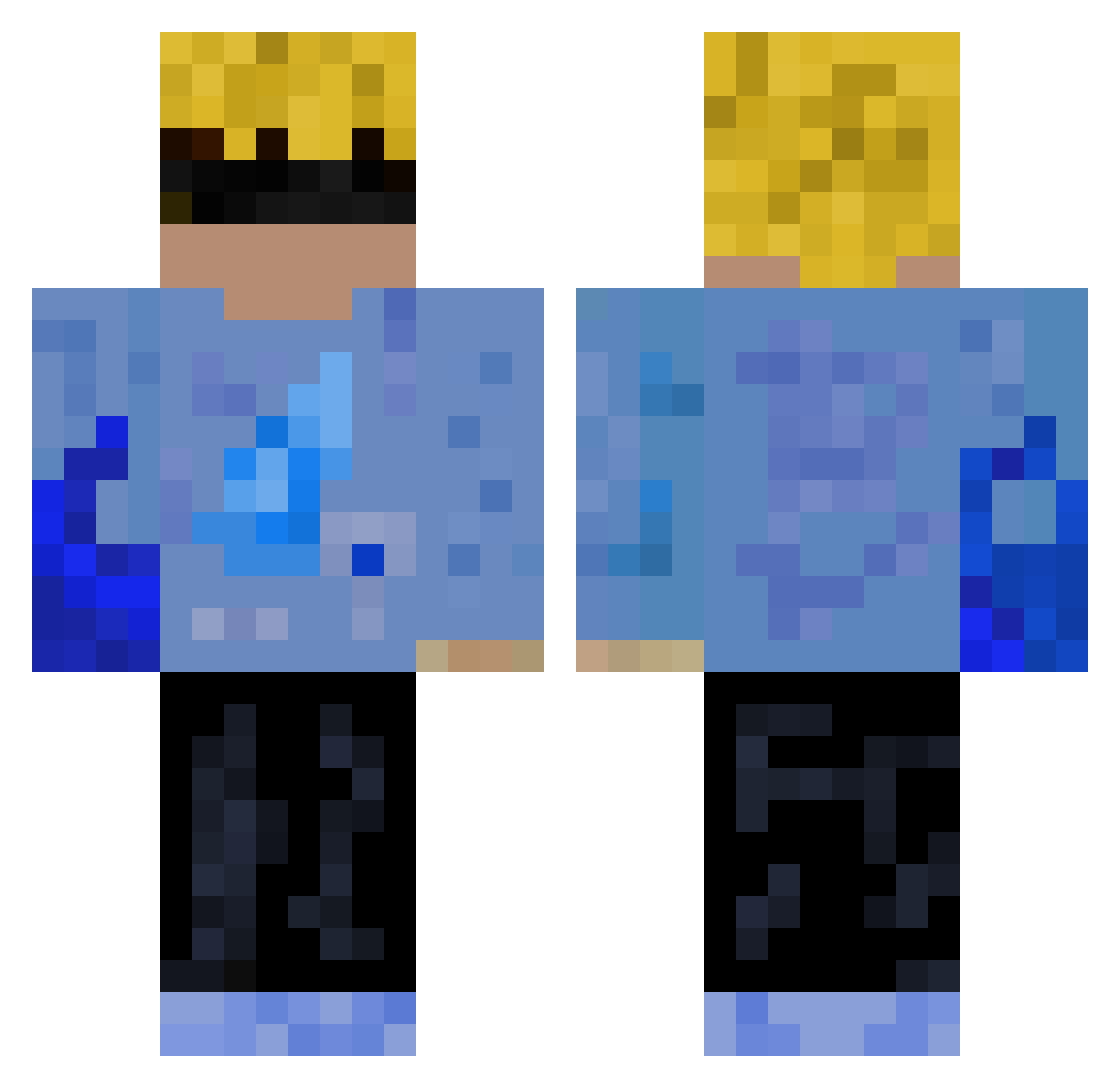 T1DAll Minecraft skin, front and back view