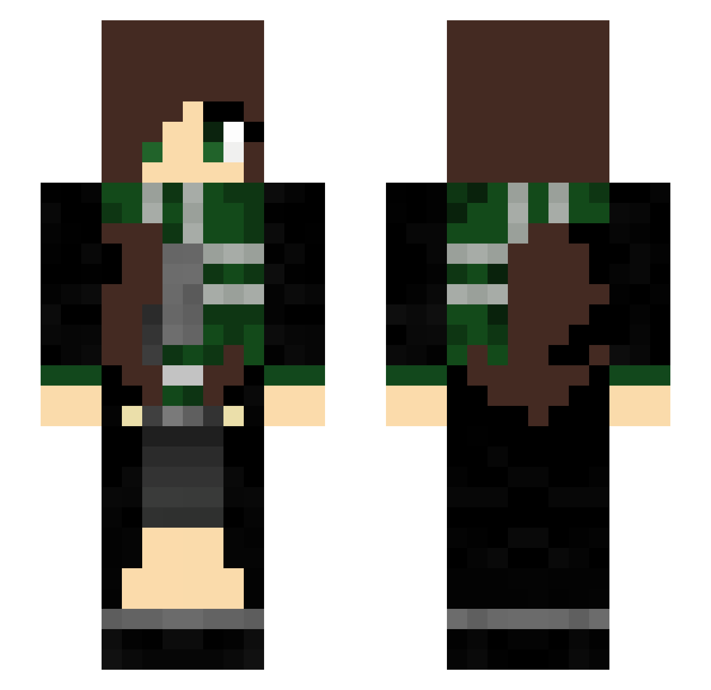 urpeng Minecraft skin, front and back view