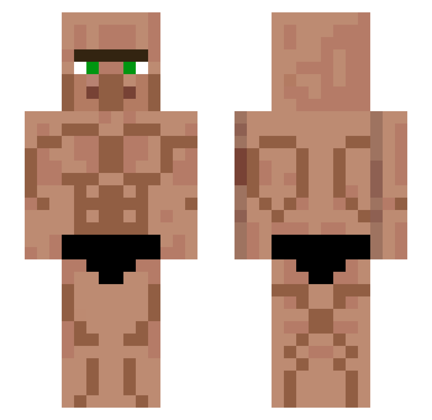 Kayflockas Minecraft skin, front and back view