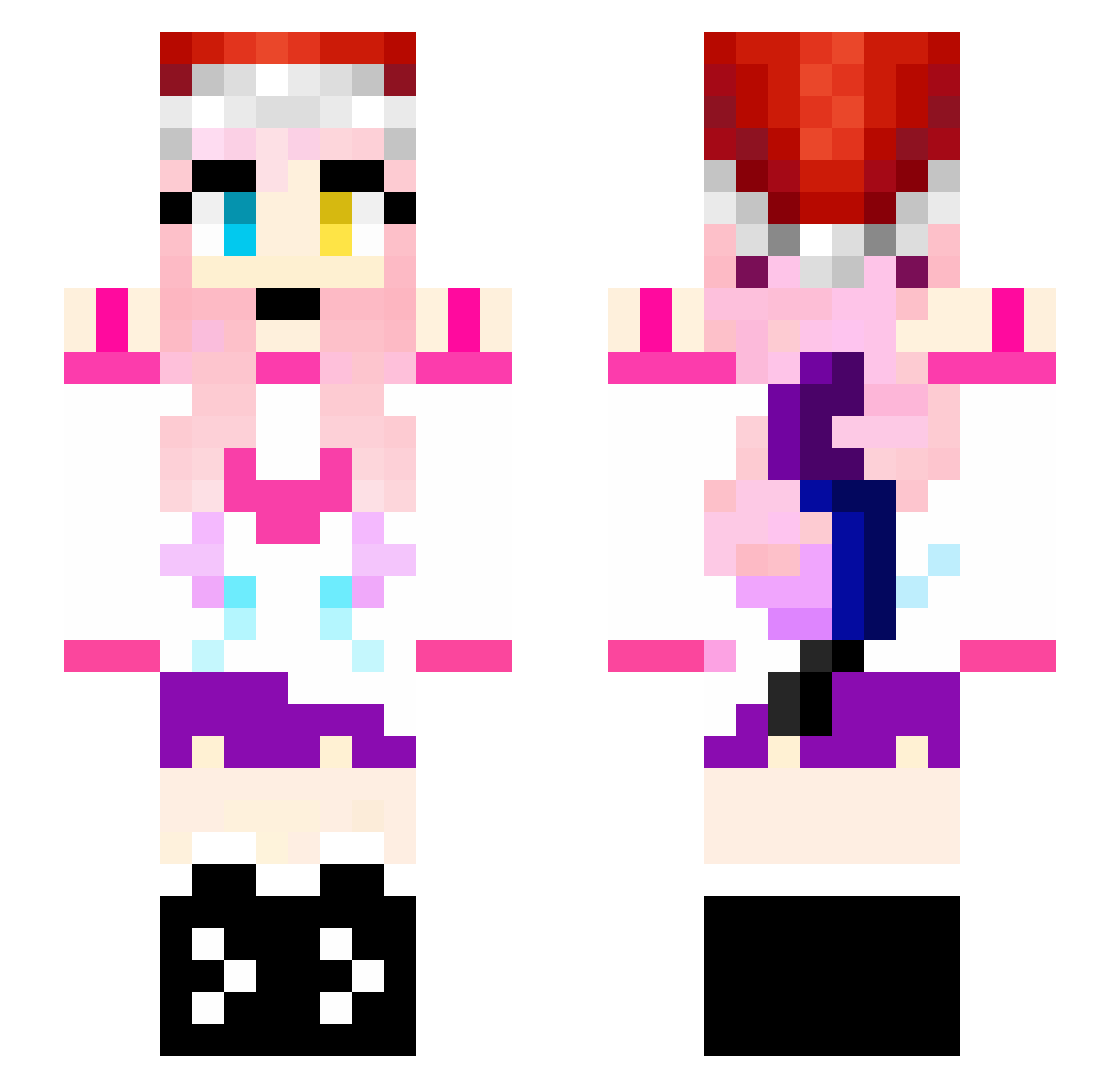 Neolite Minecraft skin, front and back view