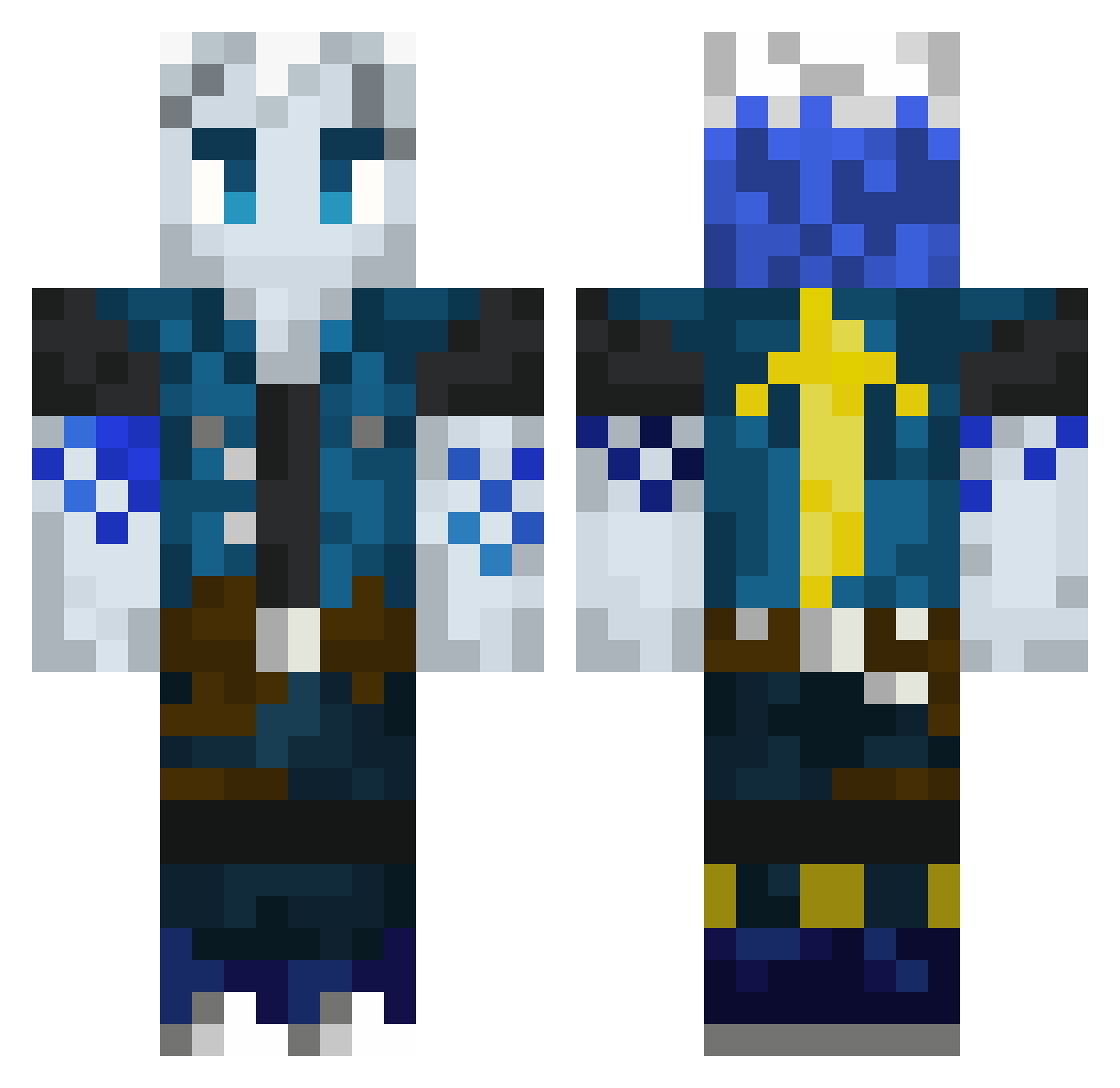 thedarkgalaxy Minecraft skin, front and back view