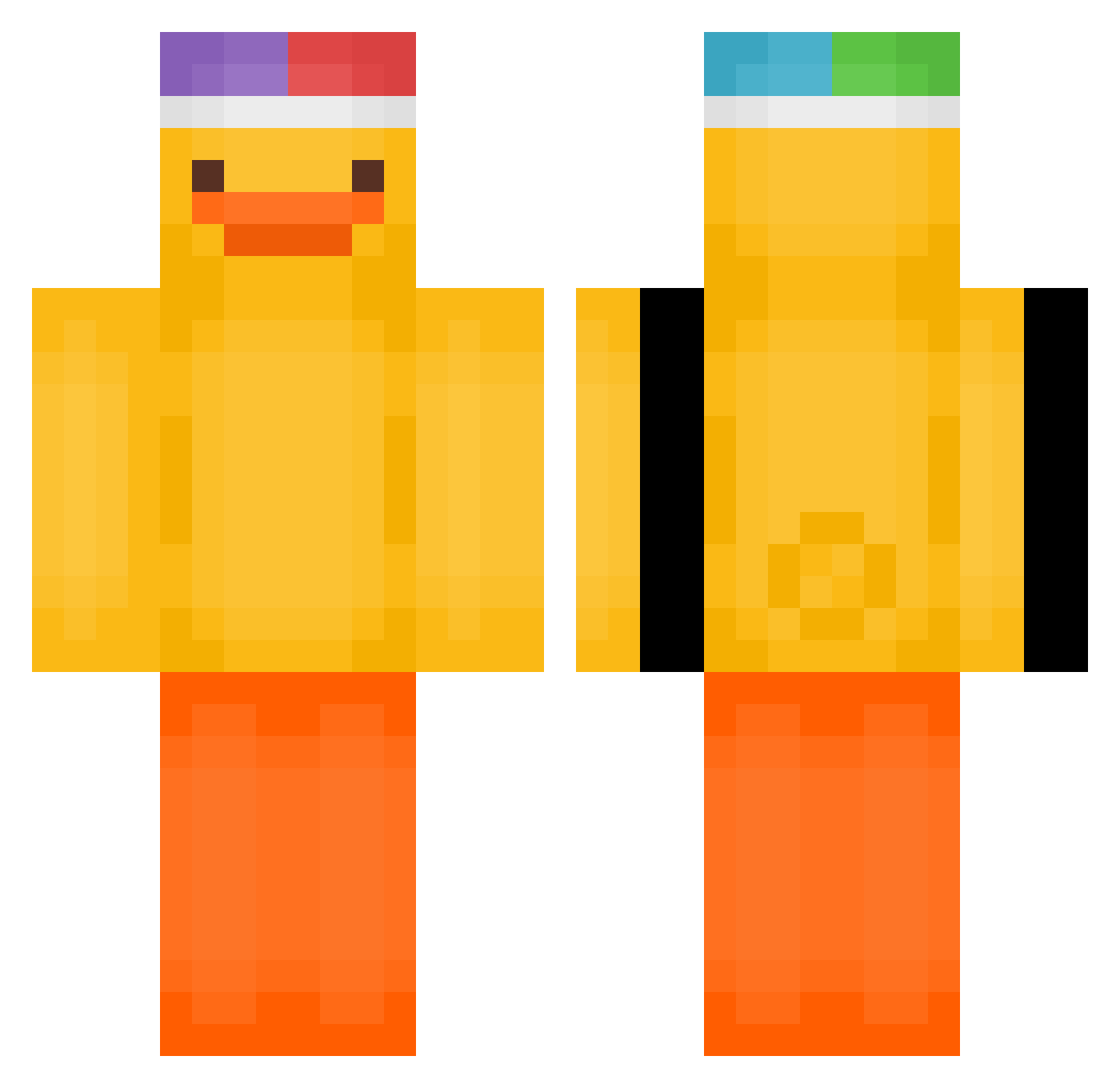 waspal123 Minecraft skin, front and back view