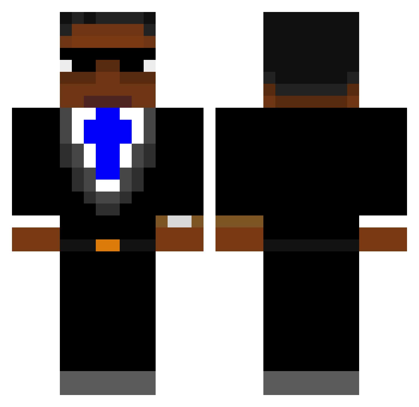 danielway Minecraft skin, front and back view