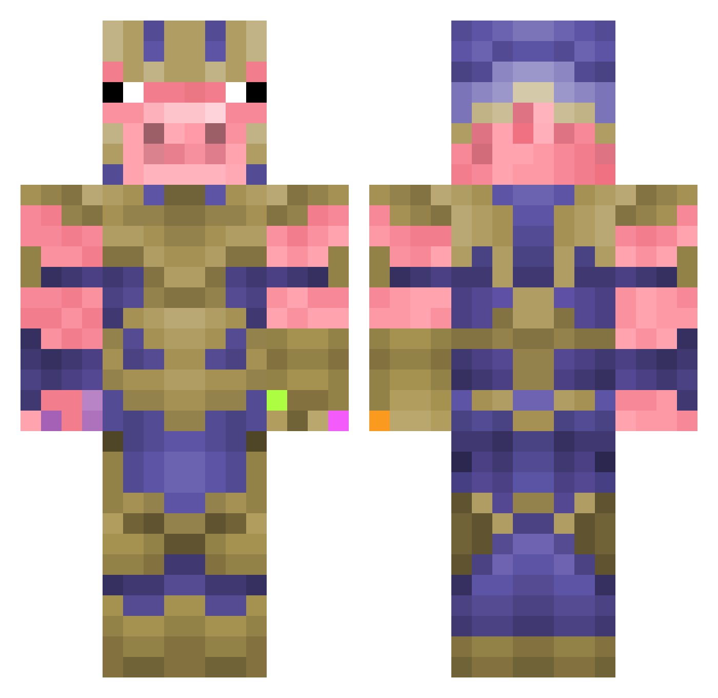 Airidas156 Minecraft skin, front and back view