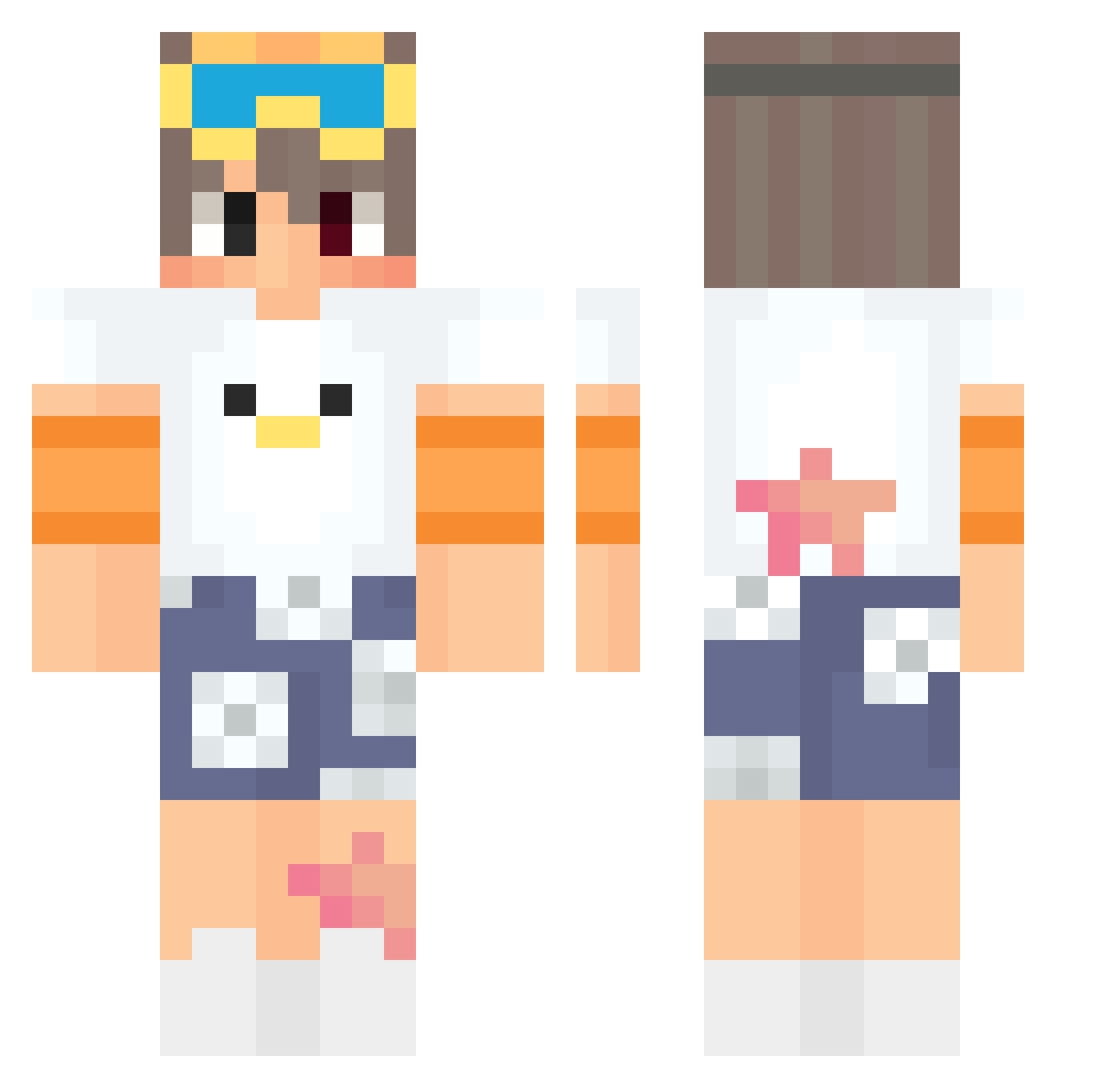 TankBoe Minecraft skin, front and back view