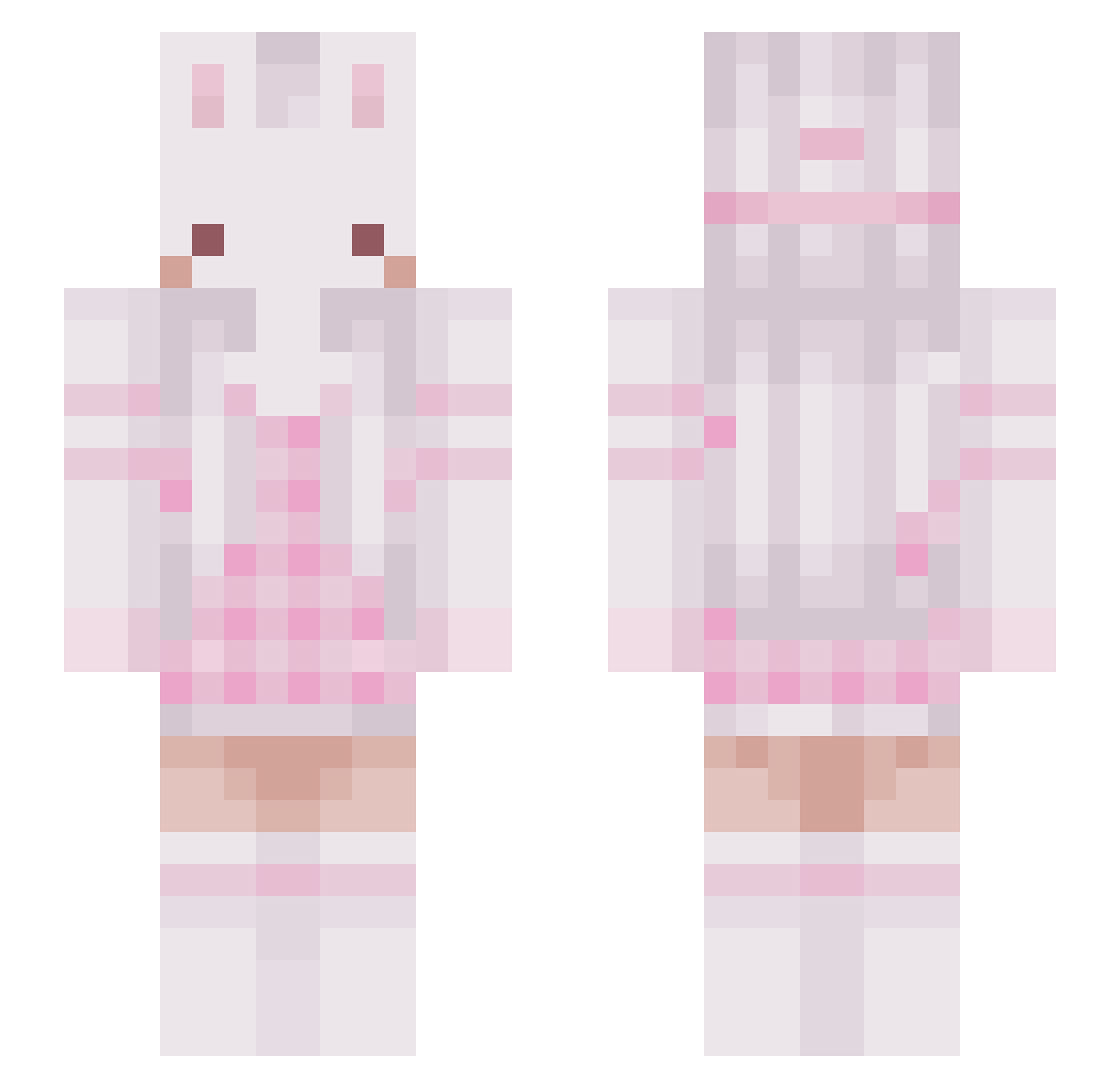 rosego1dd Minecraft skin, front and back view