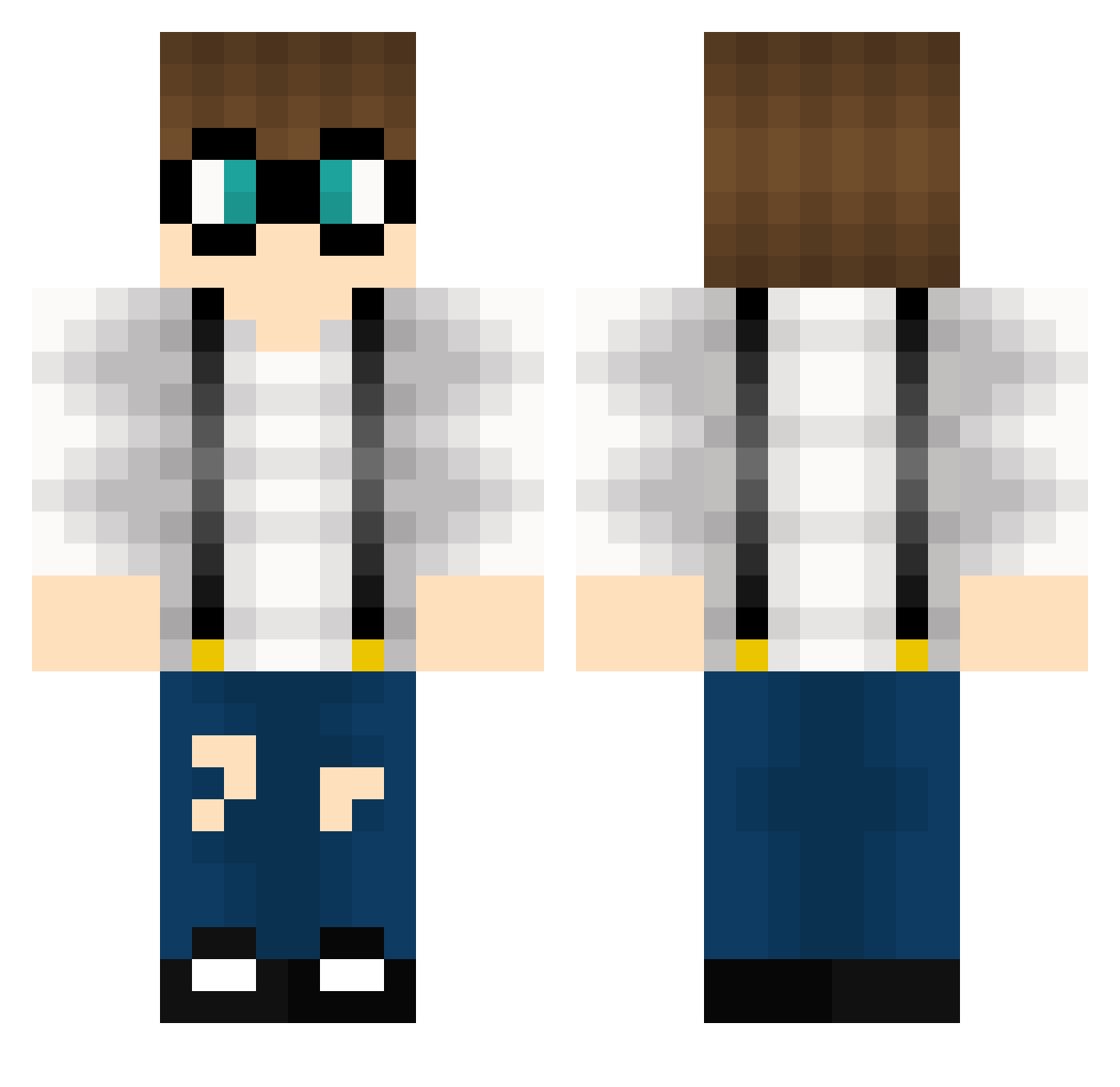Tjaisss Minecraft skin, front and back view