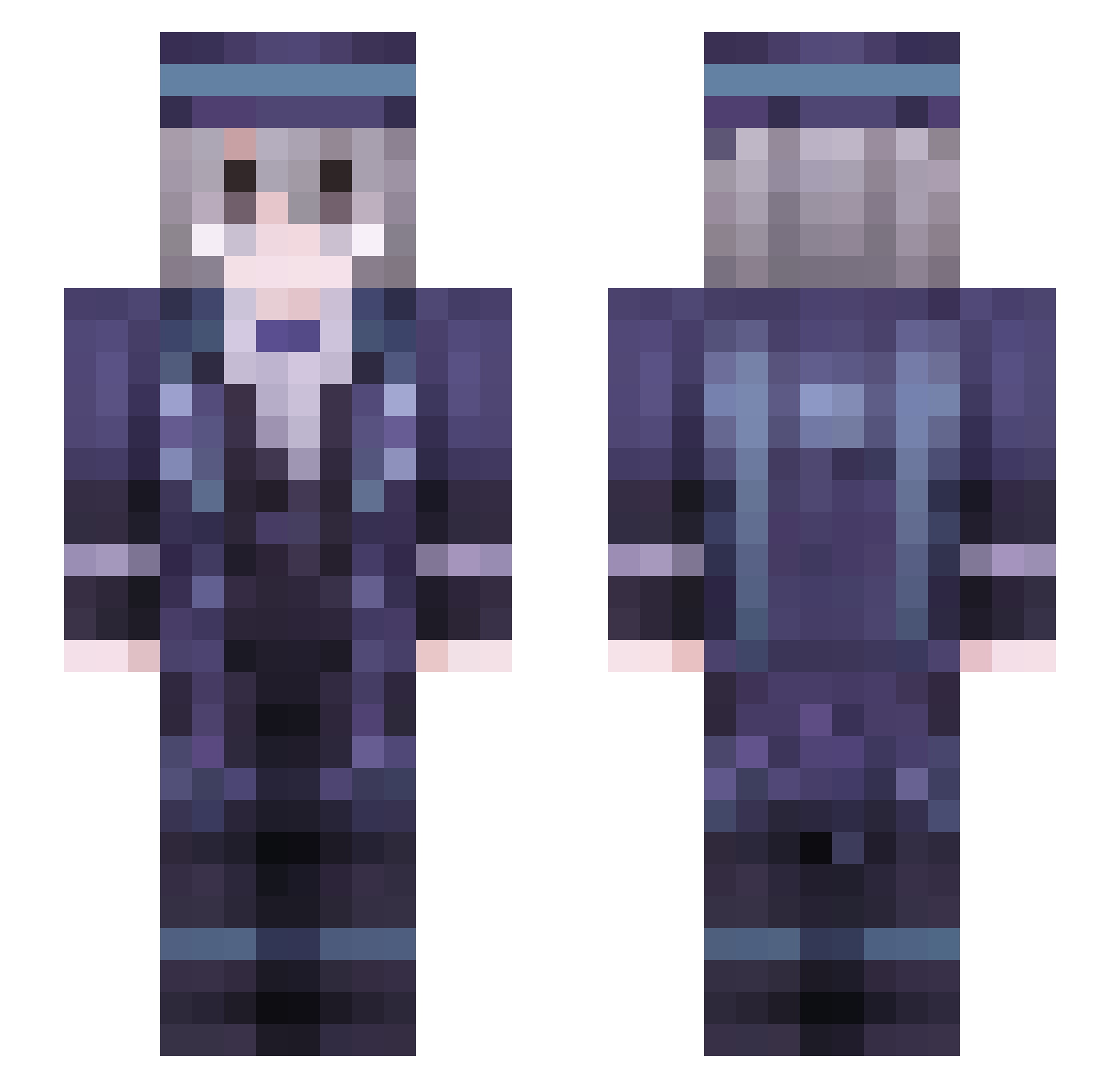 Vertin_Tk14 Minecraft skin, front and back view
