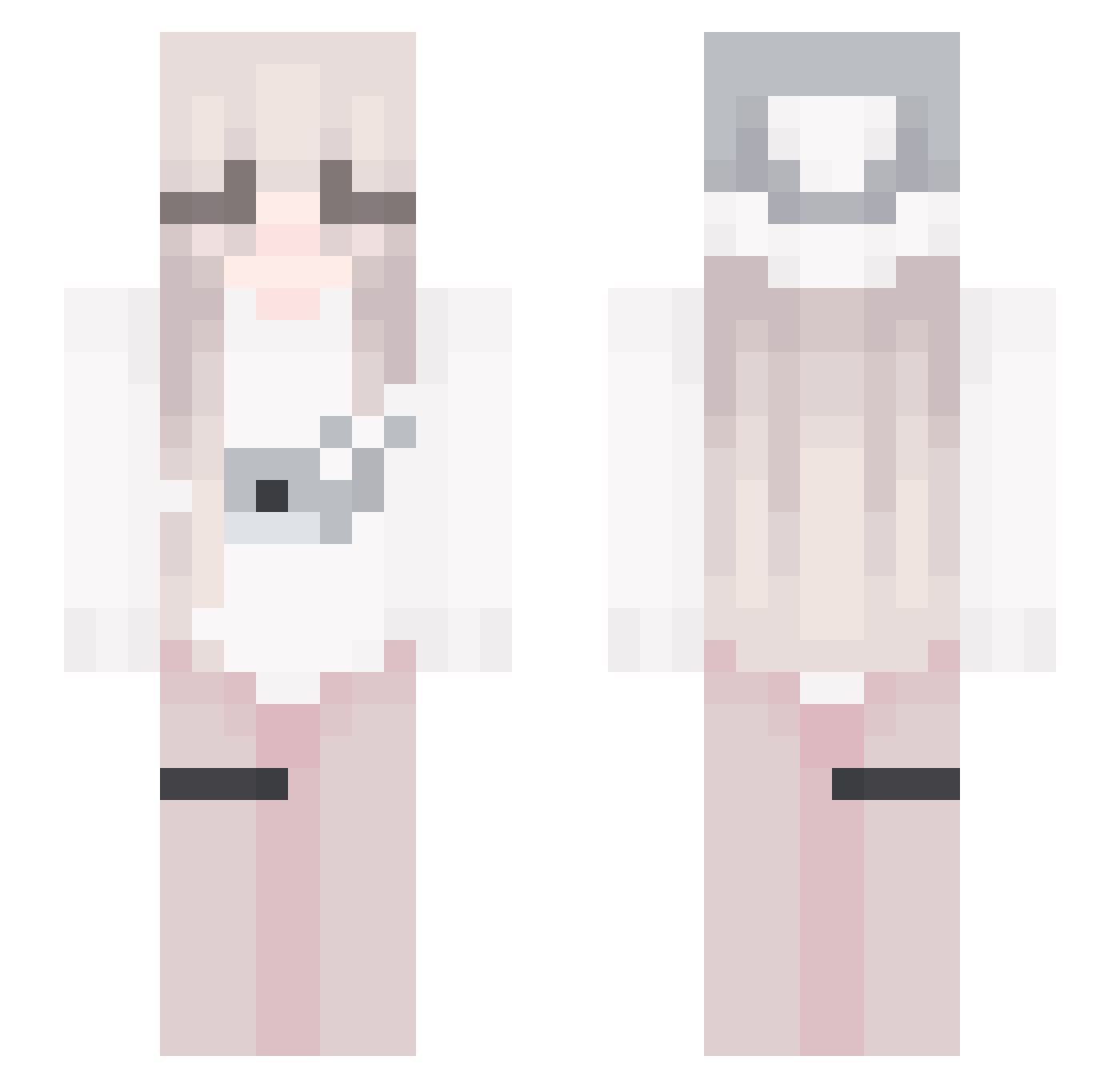 Marcelnob Minecraft skin, front and back view