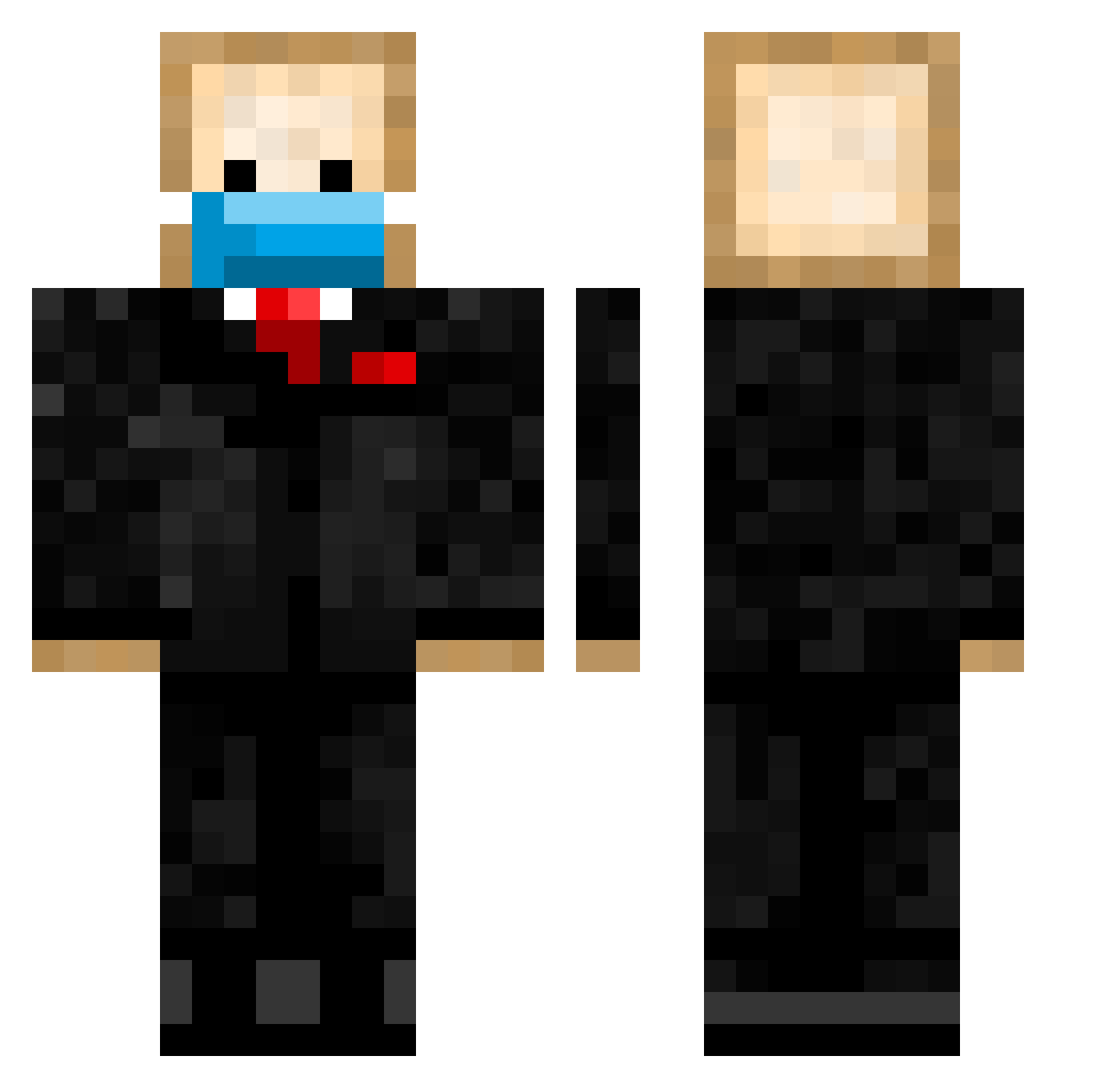OGYash Minecraft skin, front and back view