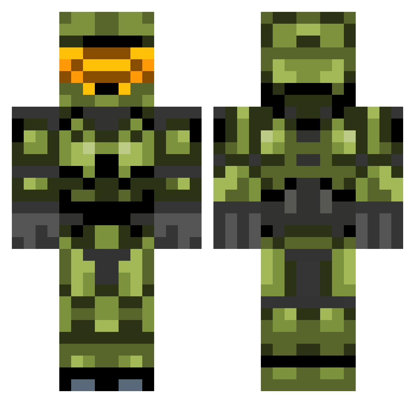 RyTheFryGuy Minecraft skin, front and back view