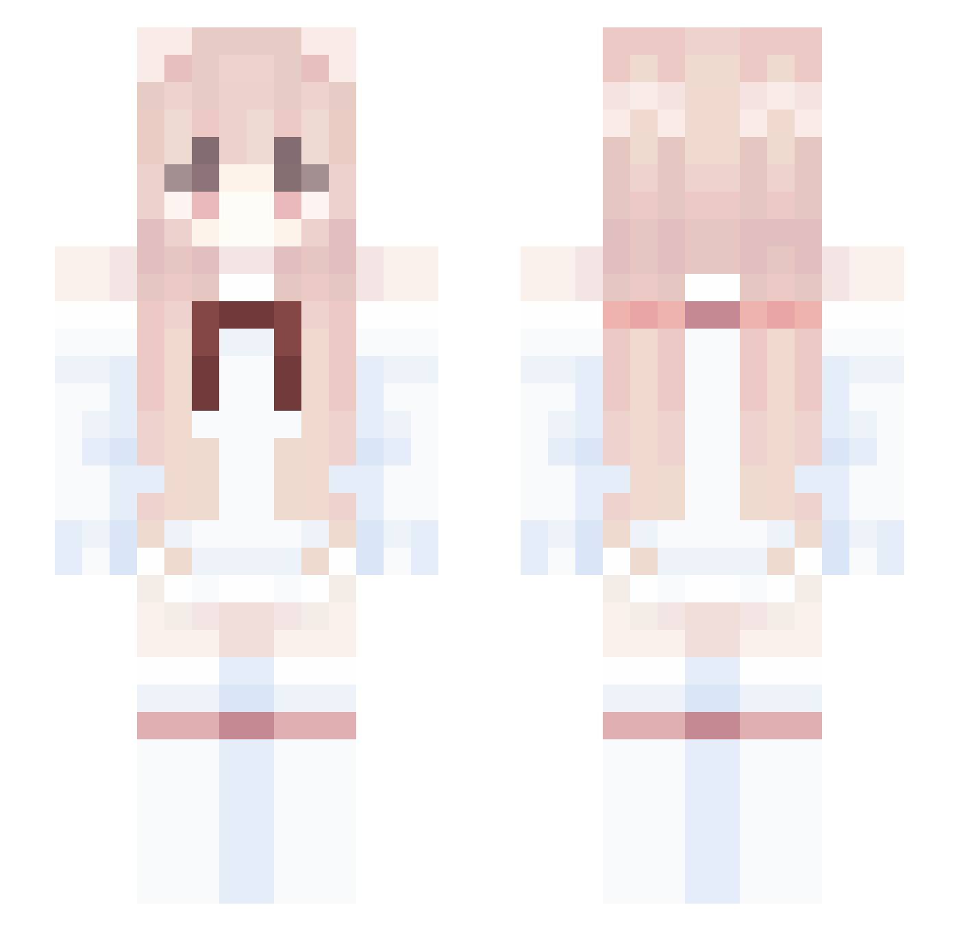 teatear Minecraft skin, front and back view