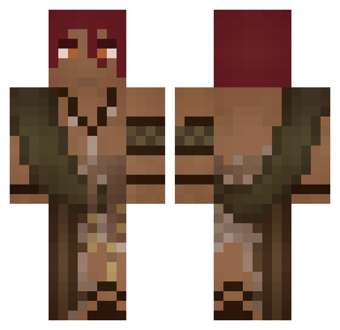TheBirdPro Minecraft skin, front and back view