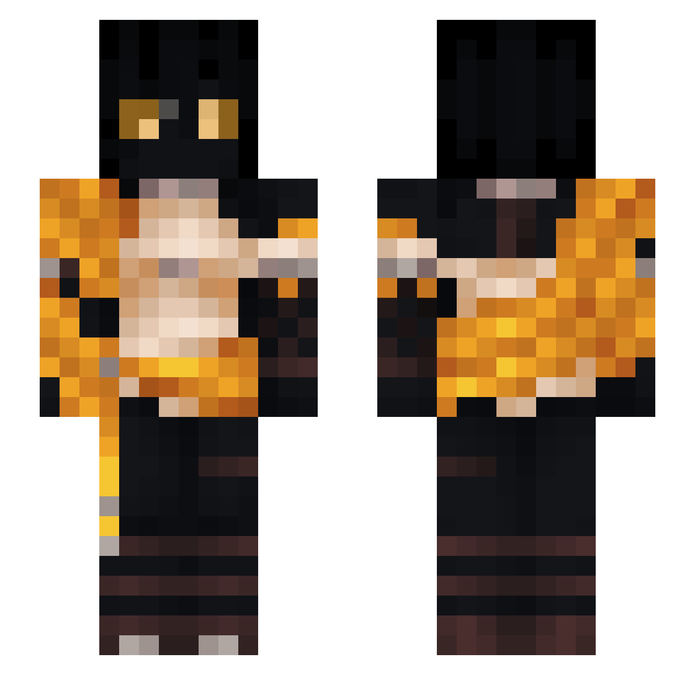 Tobiasf0bias Minecraft skin, front and back view