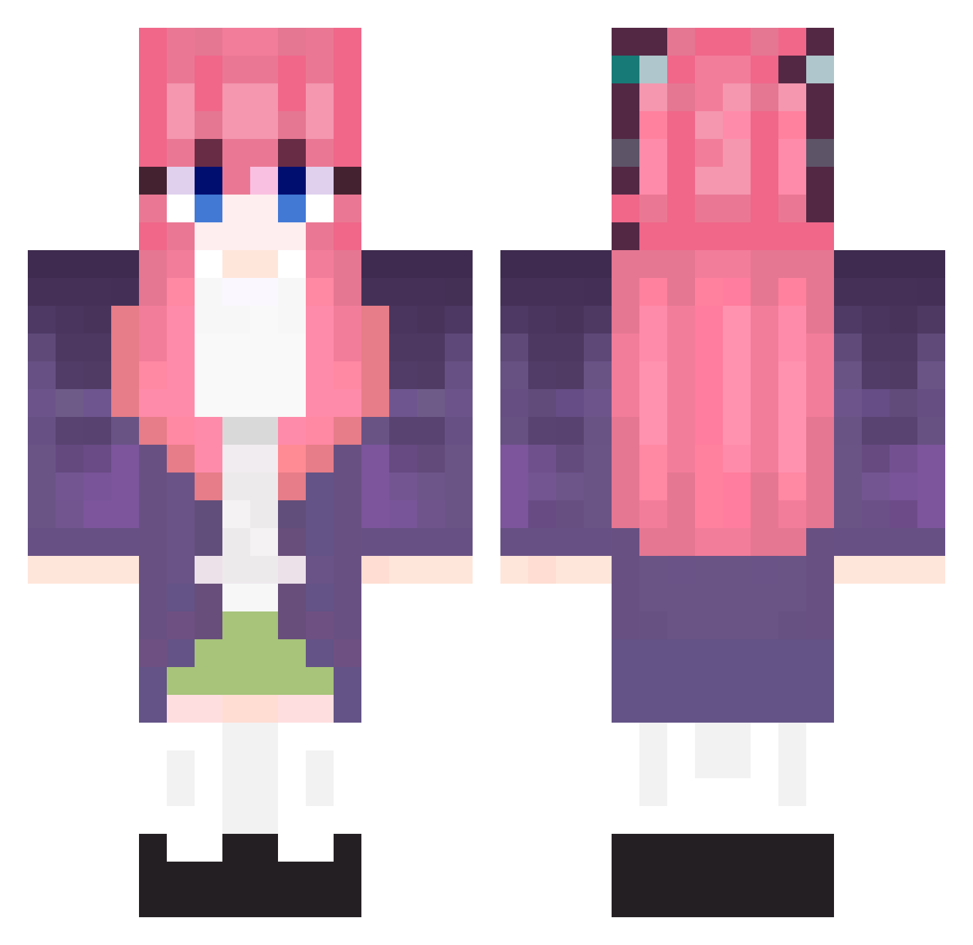 GtRlalo Minecraft skin, front and back view