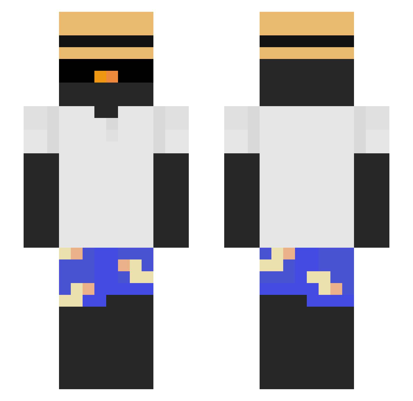 Jottaaaa Minecraft skin, front and back view